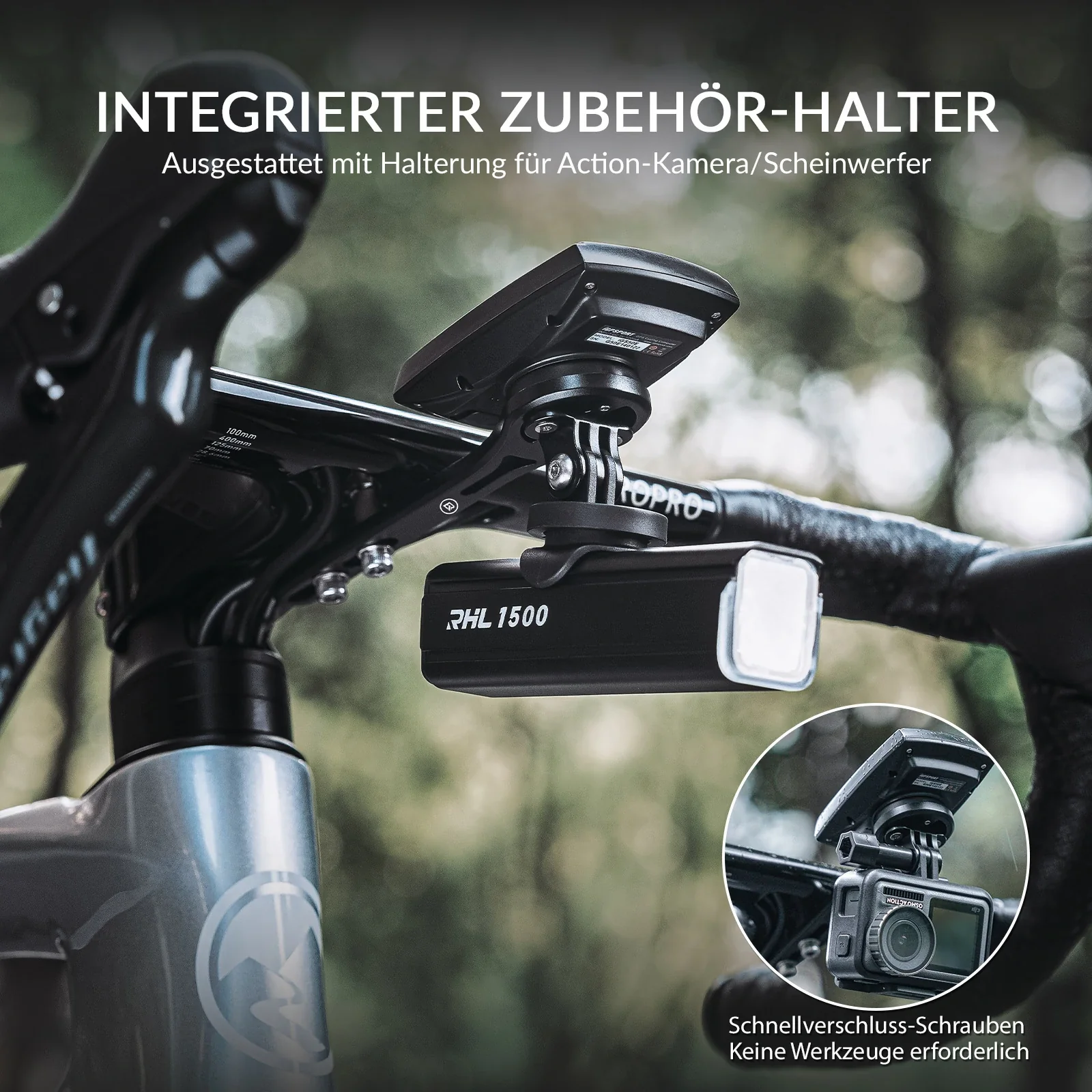 Aero Fahrradcomputer Halterung mit Schnellverschluss Leichtbau Lenkerverlängerungshalterung - Image 15