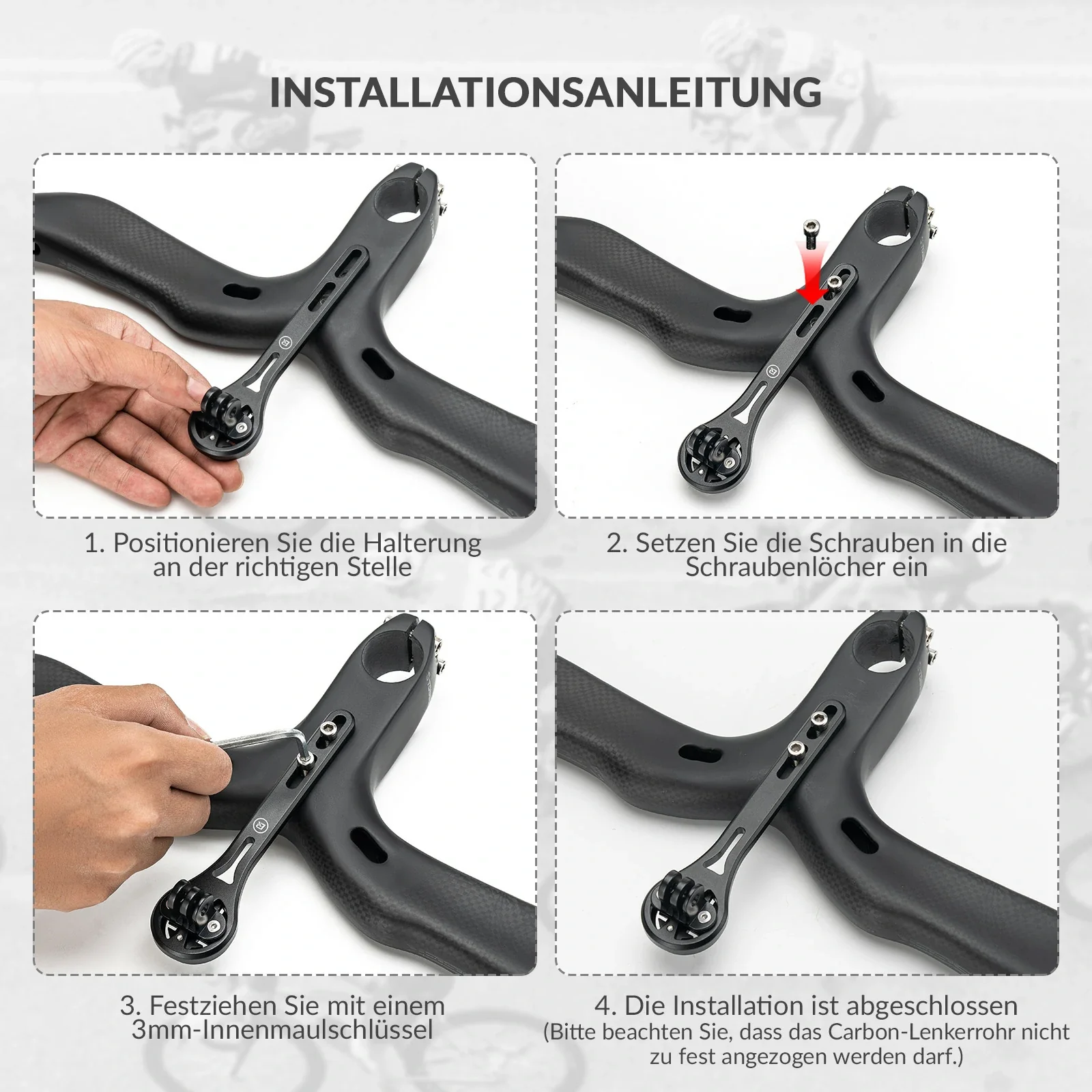 Aero Fahrradcomputer Halterung mit Schnellverschluss Leichtbau Lenkerverlängerungshalterung - Image 17