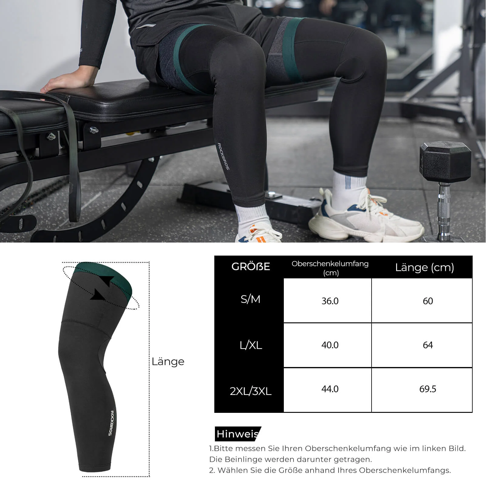 Fahrrad Beinlinge Winter Thermo S-3XL (1 Paar) - Image 3