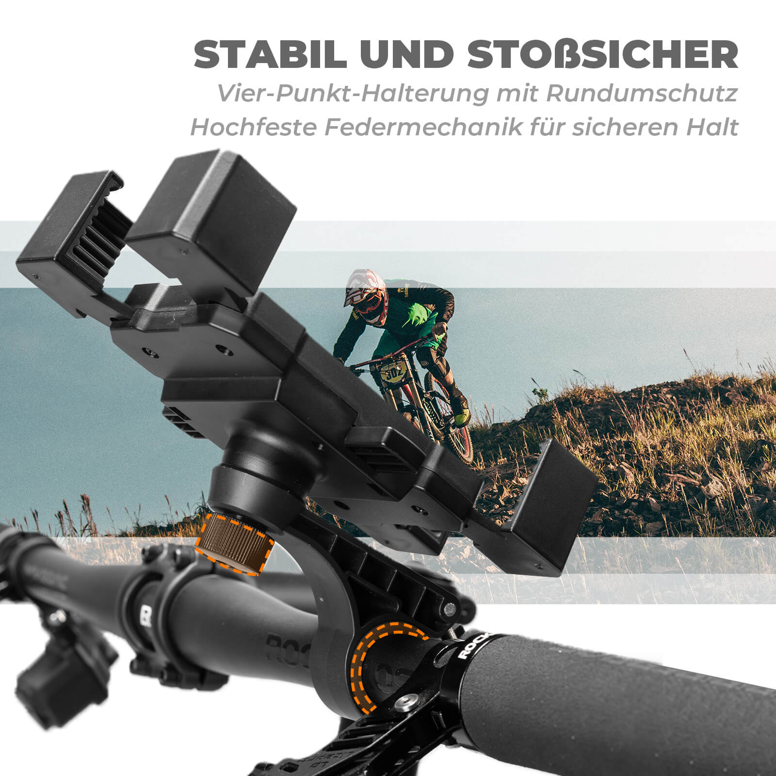 Fahrrad Handyhalterung 360° Drehbar für Handy 4.5~7.2" - Image 10