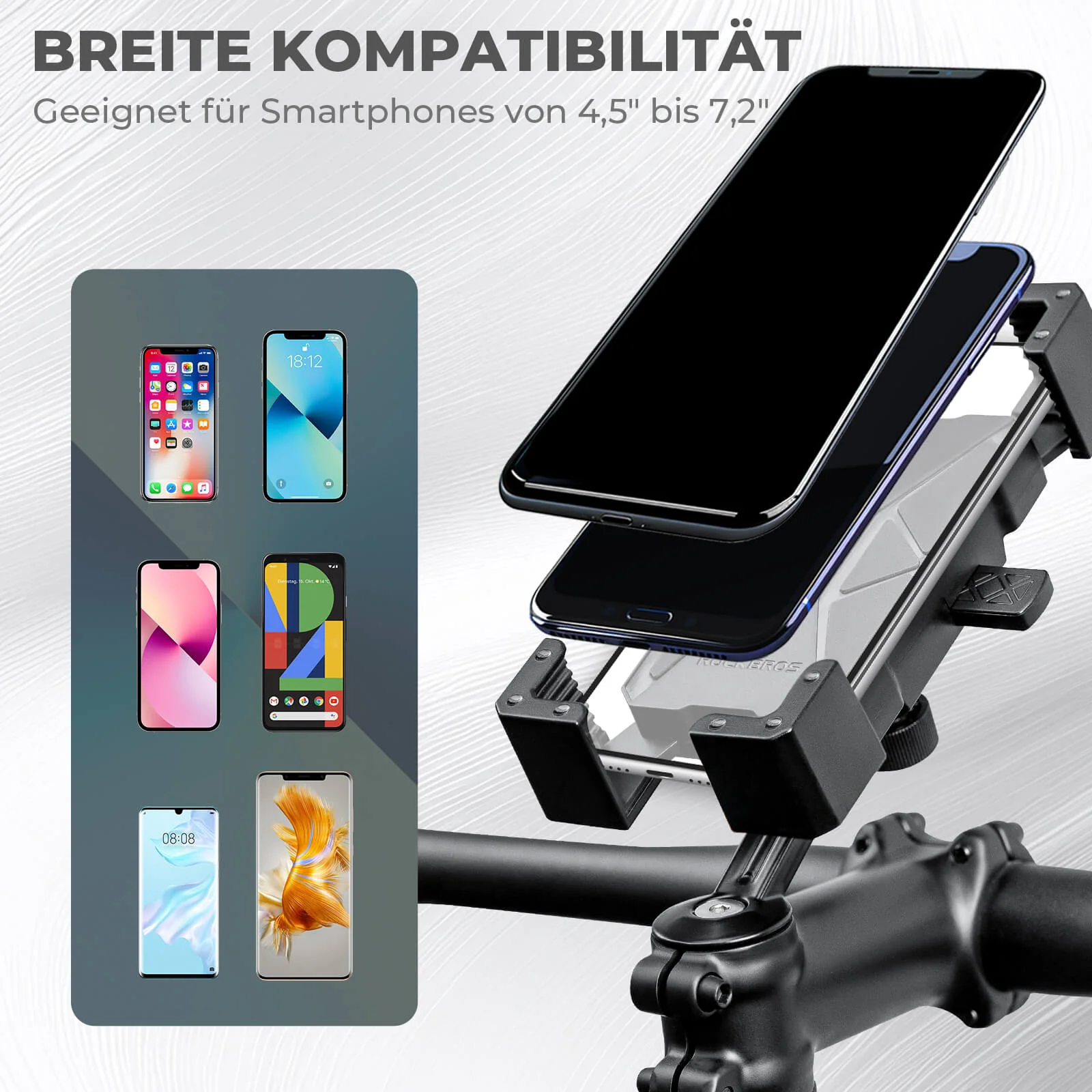 Fahrrad Handyhalterung 360° Drehbar für Handy 4.5~7.2" - Image 12