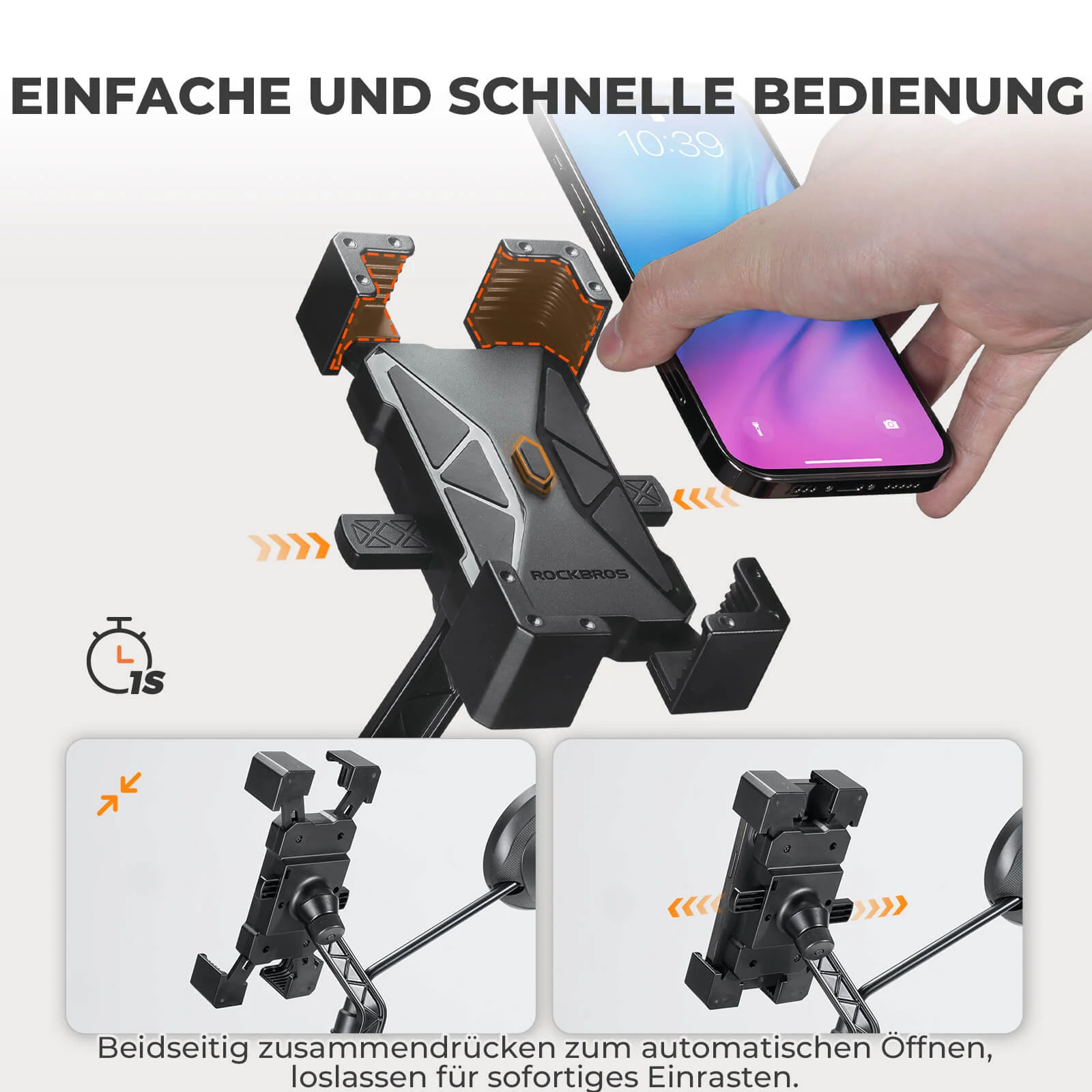 Fahrrad Handyhalterung 360° Drehbar für Handy 4.5~7.2" - Image 6