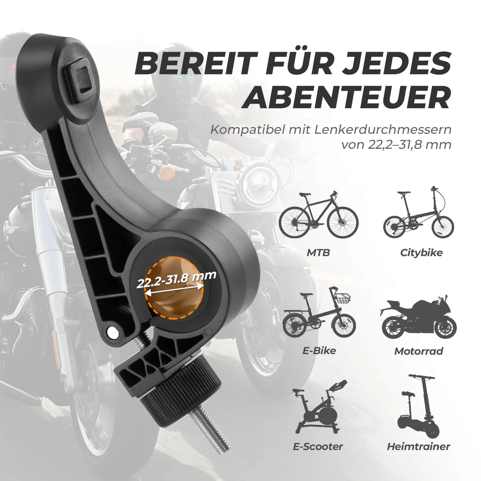 Fahrrad Handyhalterung 360° Drehbar für Handy 4.5~7.2" - Image 8