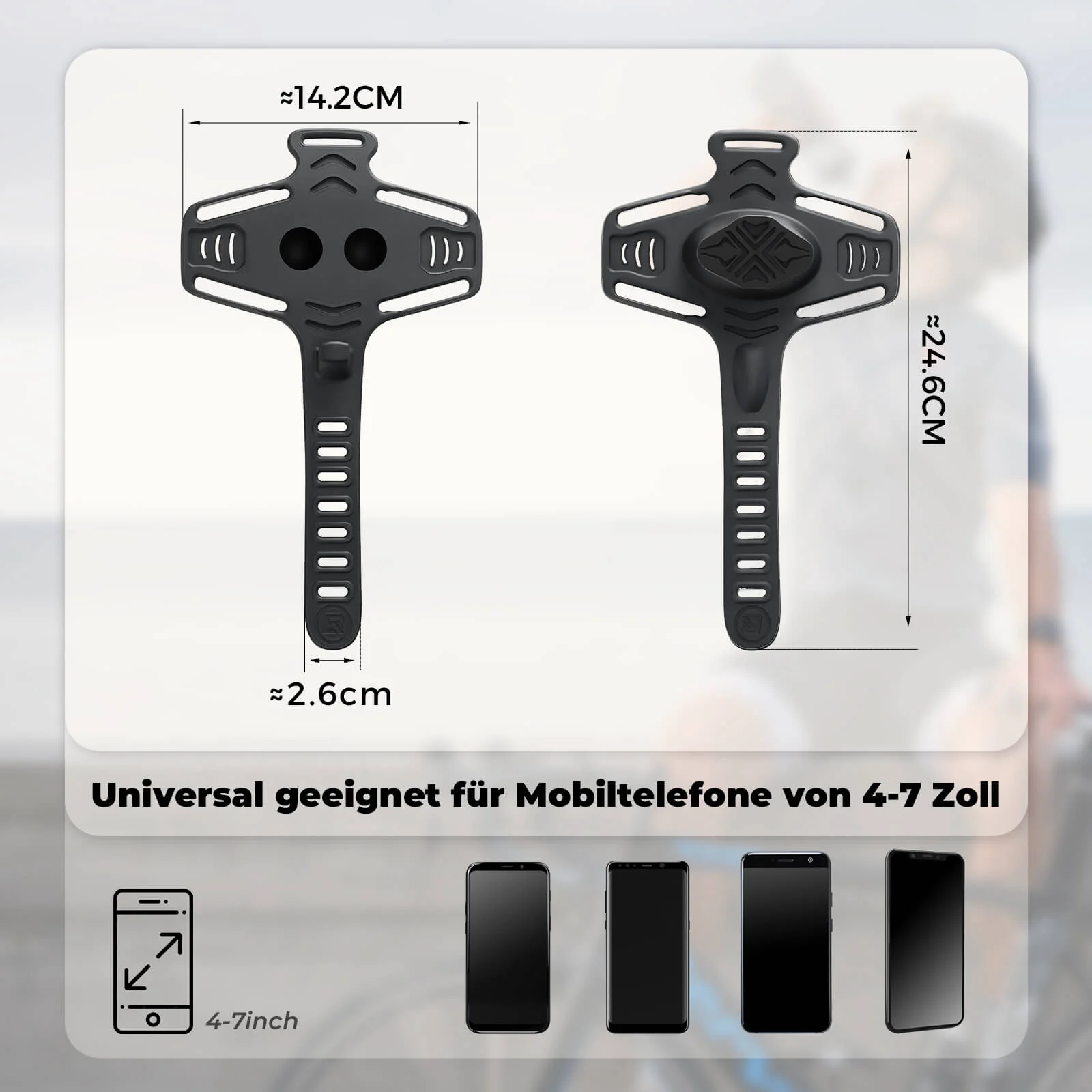 Fahrrad Handyhalterung Flexible Montage für Handy 4-7'' - Image 4