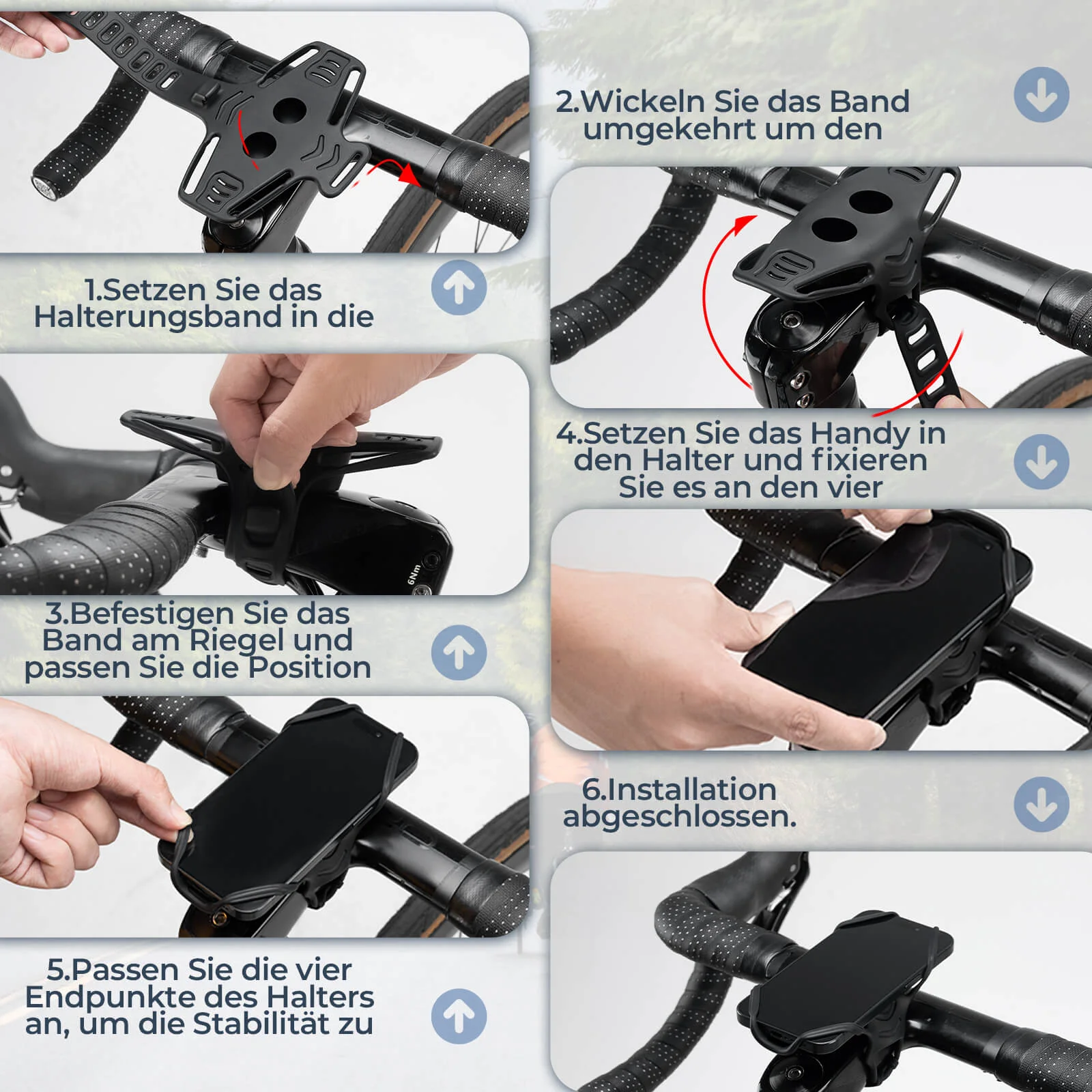 Fahrrad Handyhalterung Flexible Montage für Handy 4-7'' - Image 7