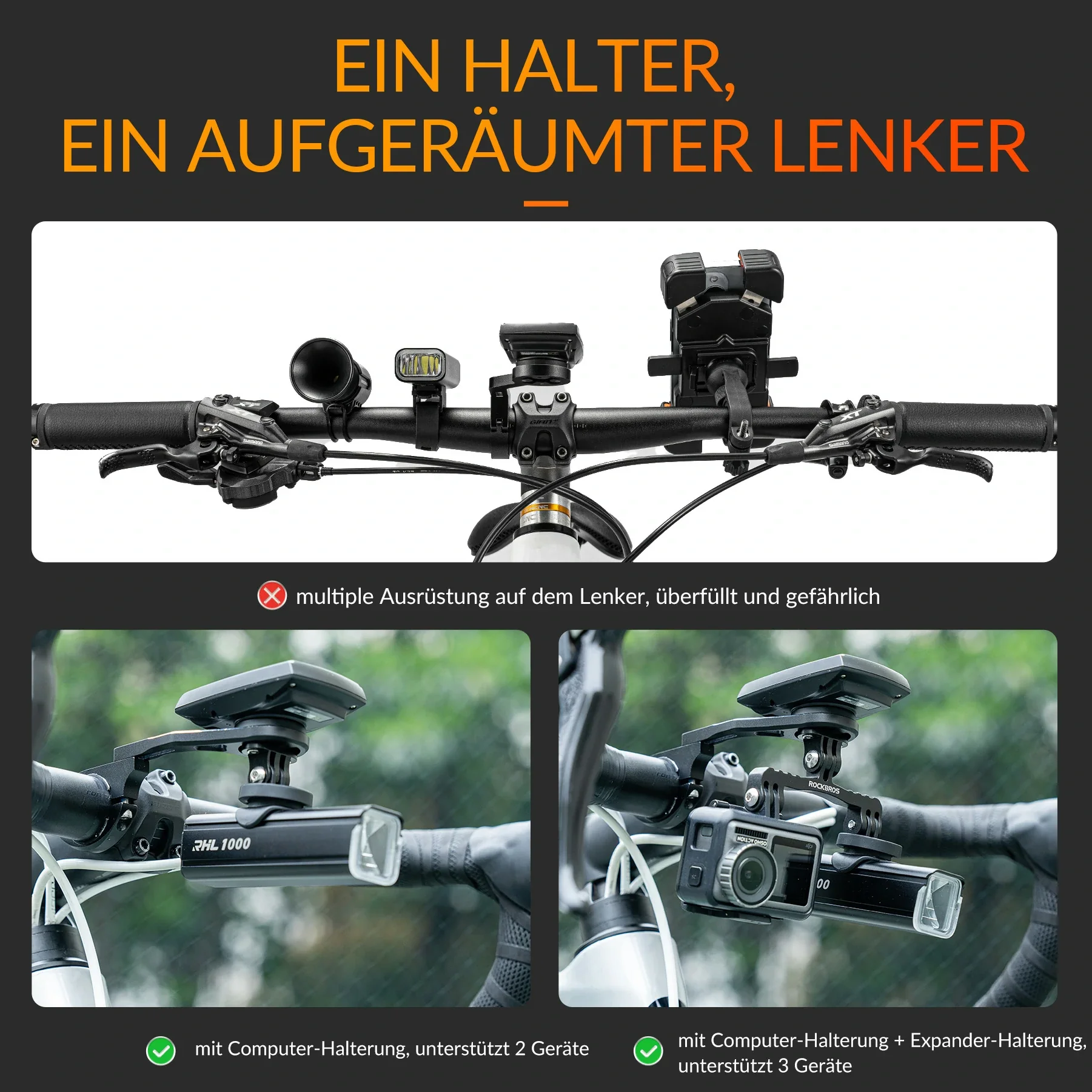 Fahrradcomputer Halterung für 31,8 mm Lenker, Garmin und Bryton - Image 8