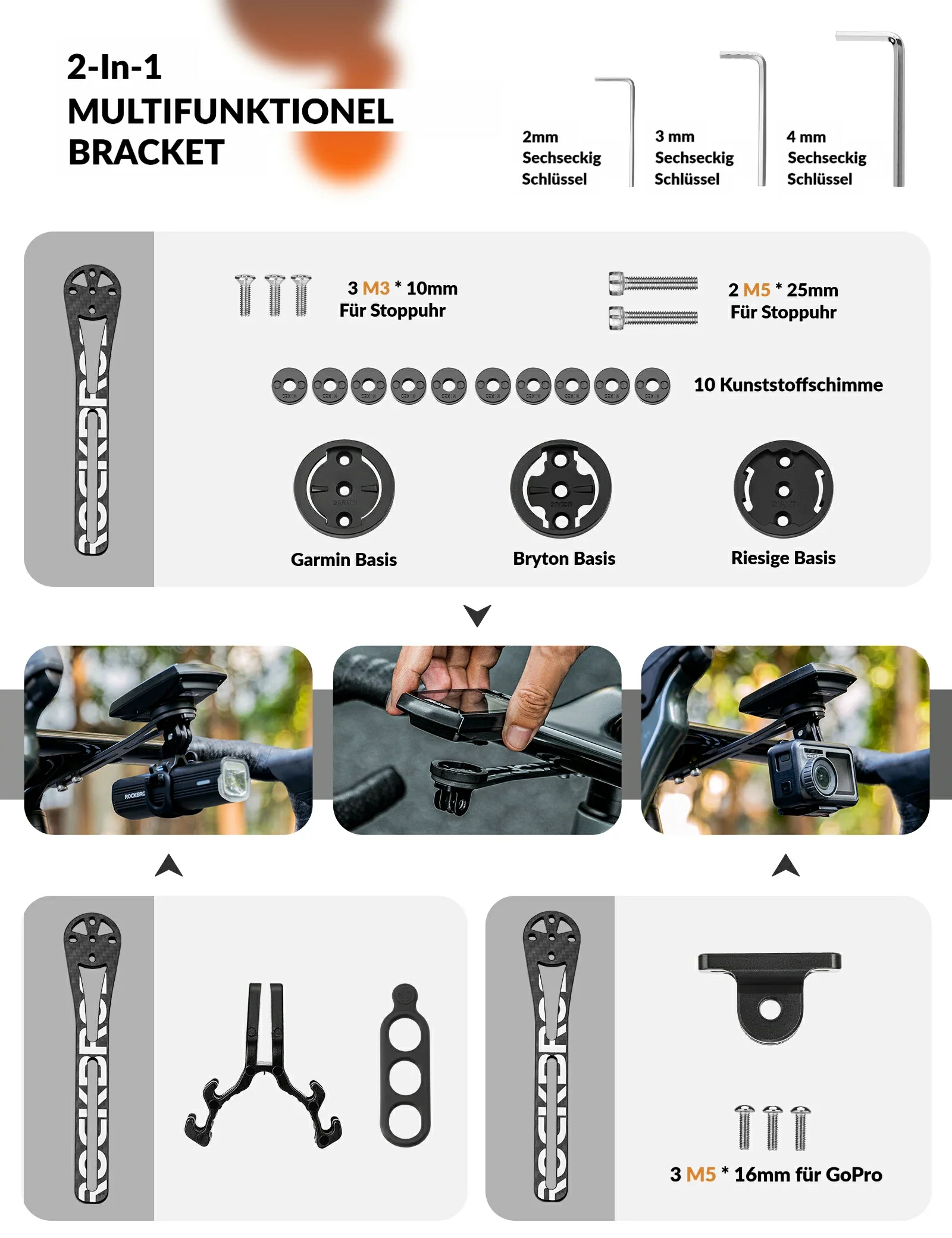 Fahrradcomputer Halterung Lenkerhalterung für Garmin/Bryton/Giant - Image 5