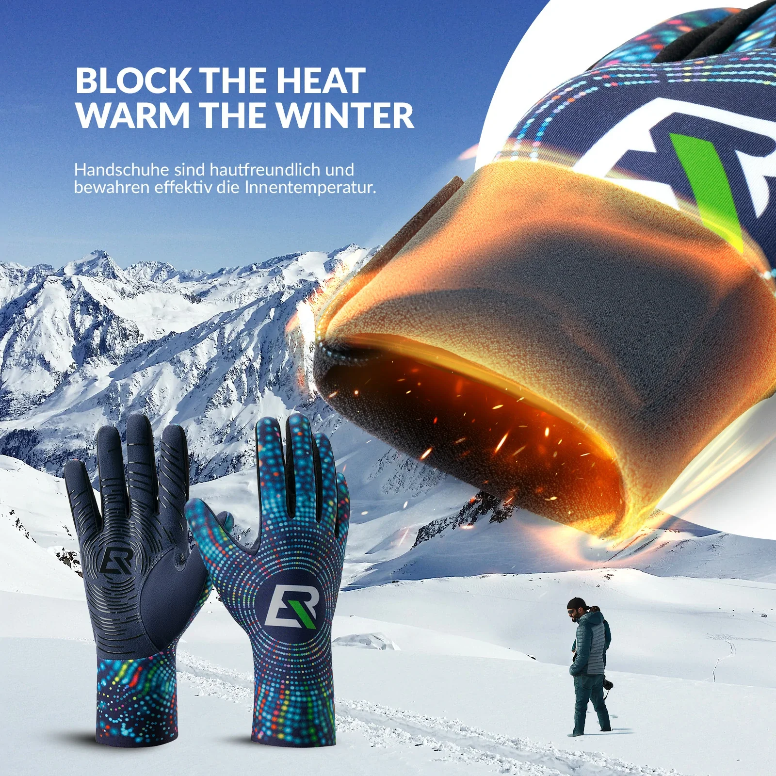 Fahrradhandschuhe Herbst und Winter Vollfinger-Handschuhe Elastische Anti-Rutsch - Image 3