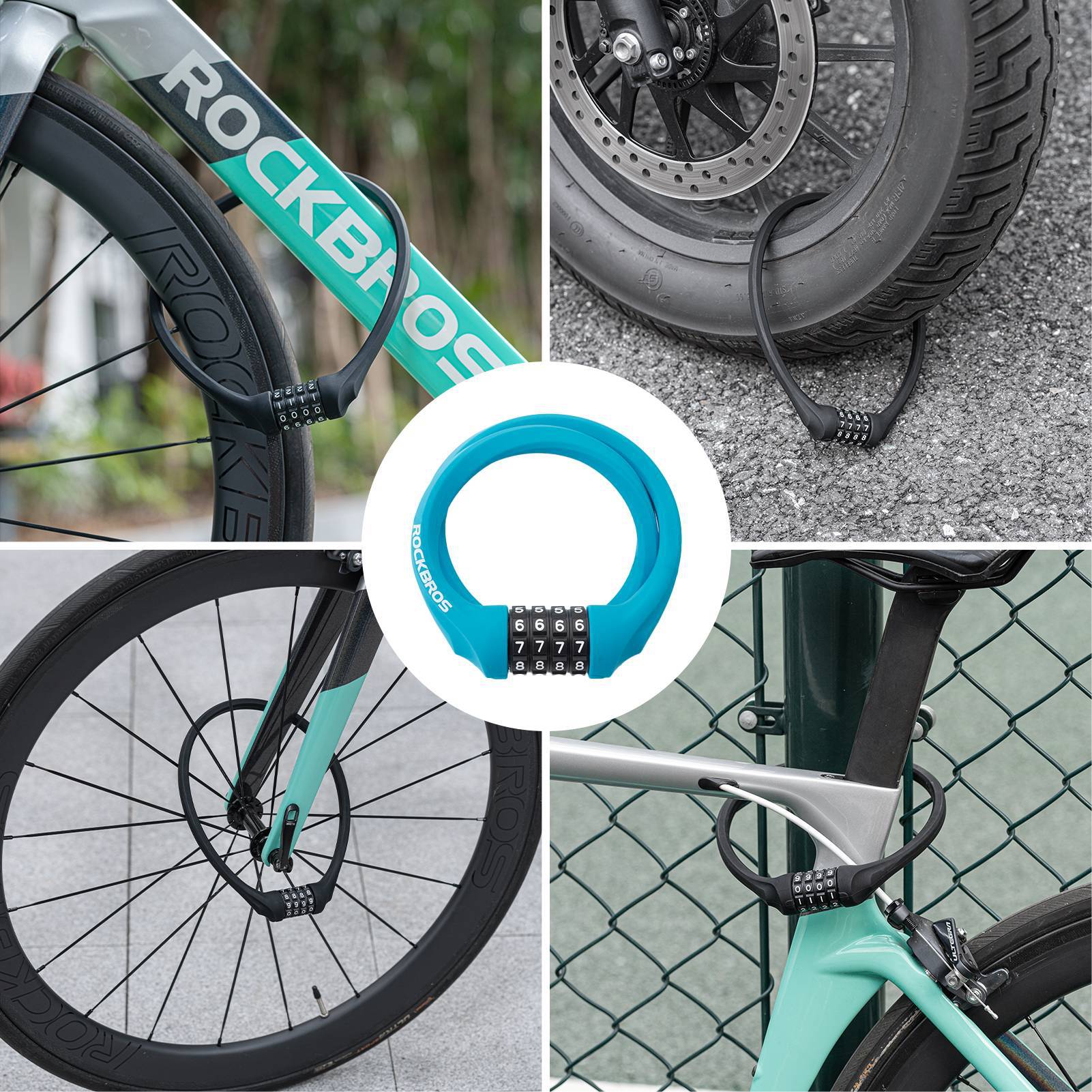 Fahrradschloss mit 4-Stellig Zahlencode 65cm lang - Image 11