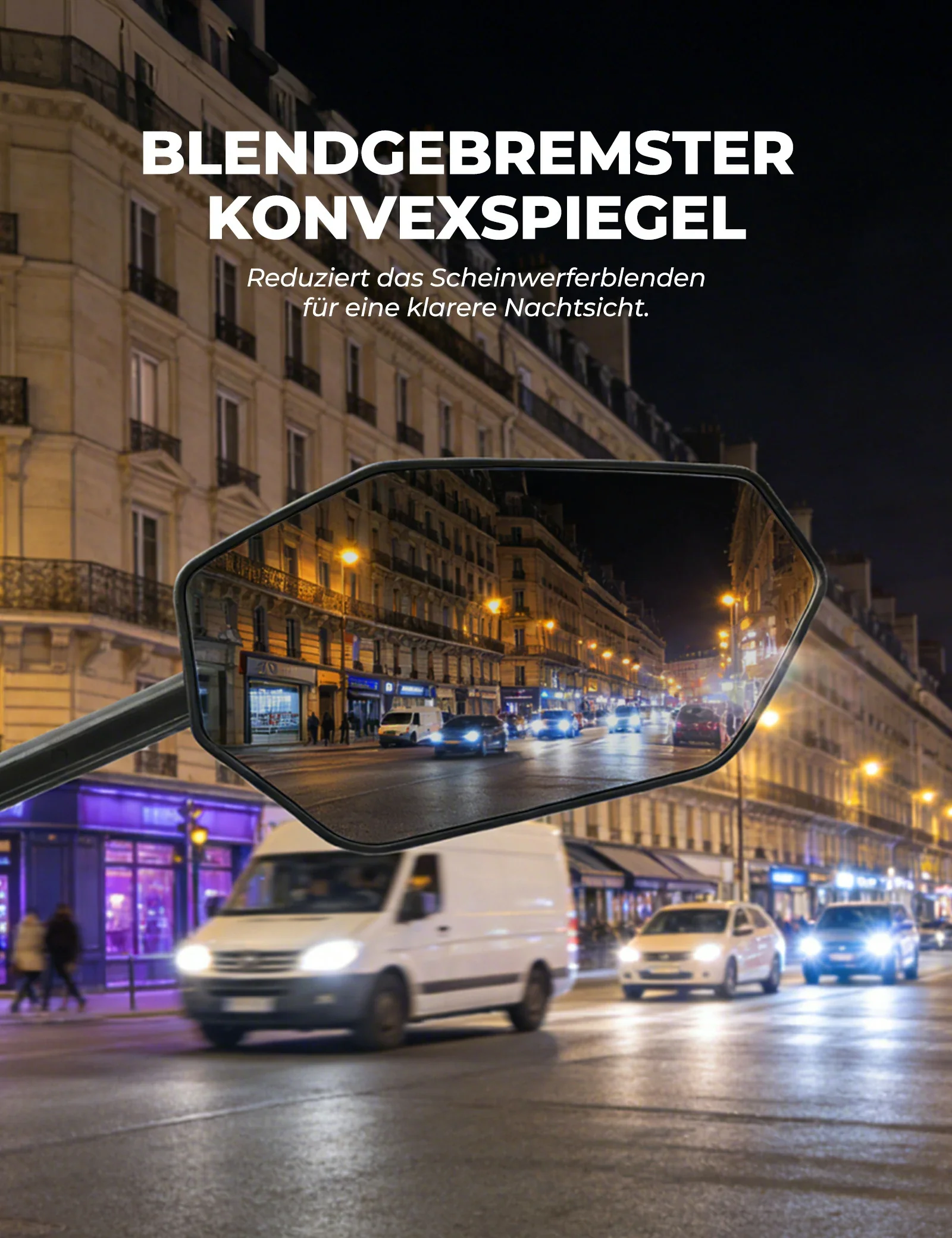 Fahrradspiegel, 360° Verstellbar Blendfrei, Konvexer Rückspiegel mit HD-Glas Bruchfest - Image 4