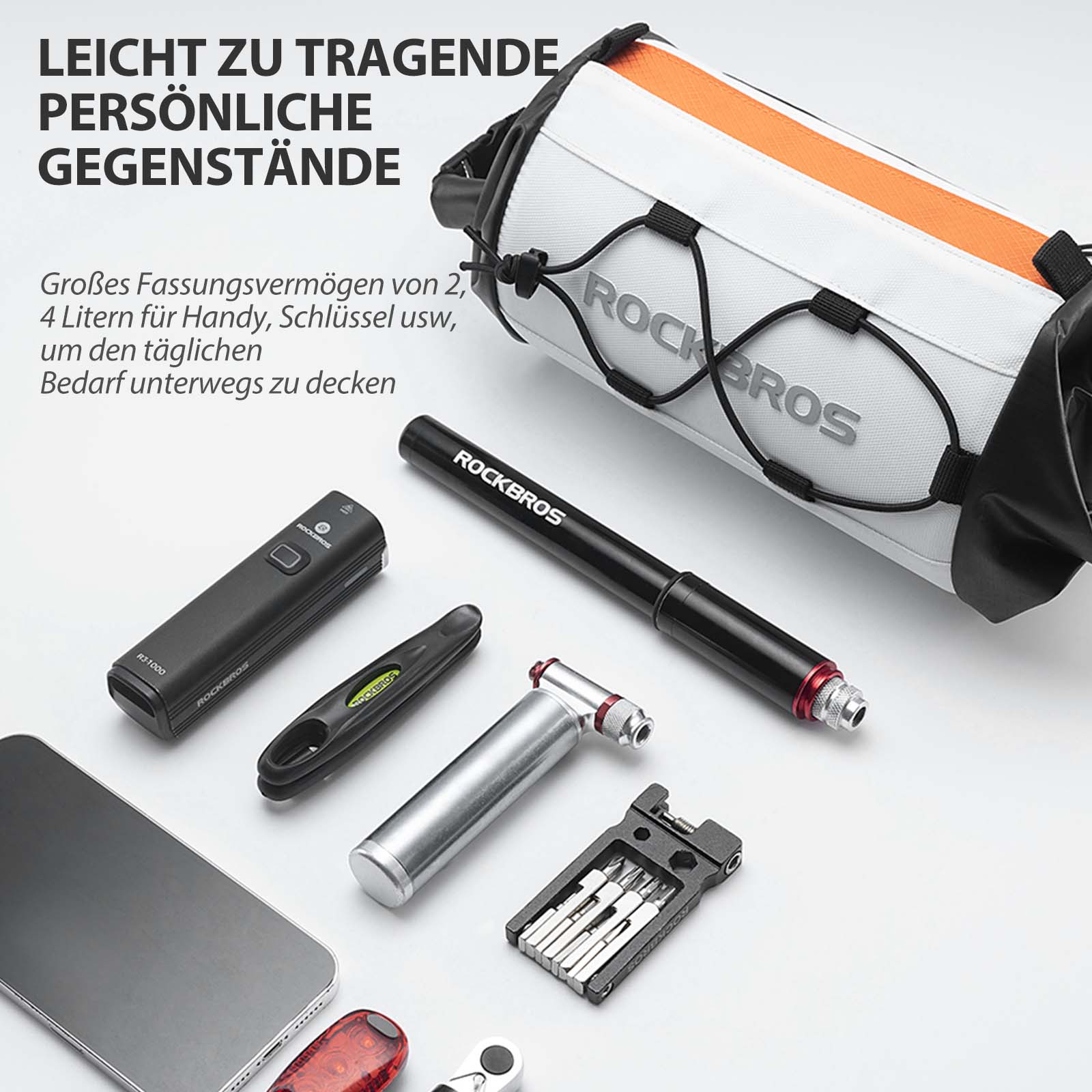 Fahrradtasche Lenkertasche Aufbewahrungstasche mit Schultergurt - Image 6