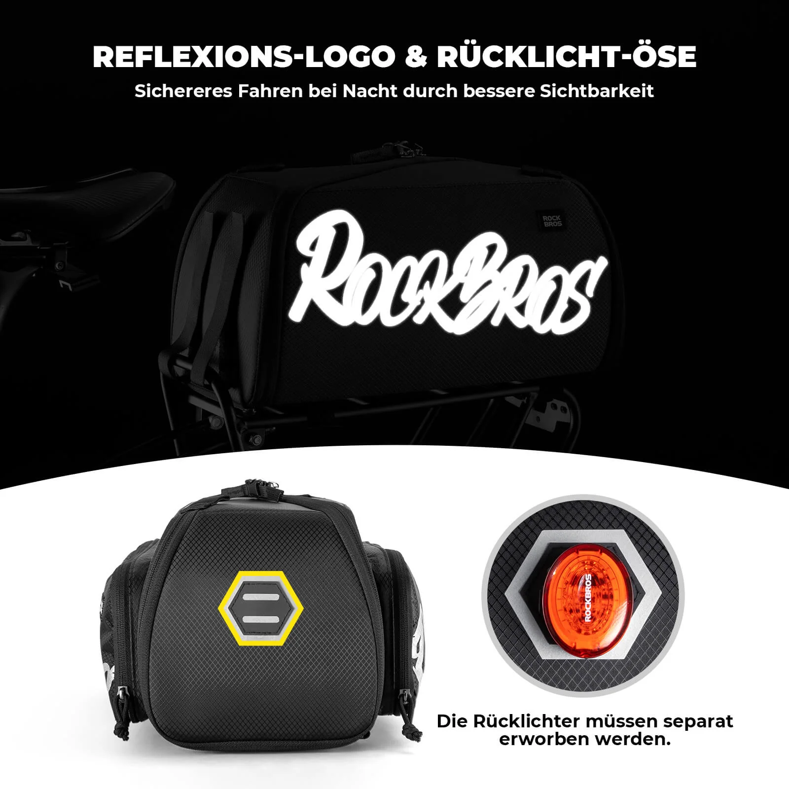 Faltbare Einteiler-Gepäckträgertasche für den Gepäckträger - Image 10