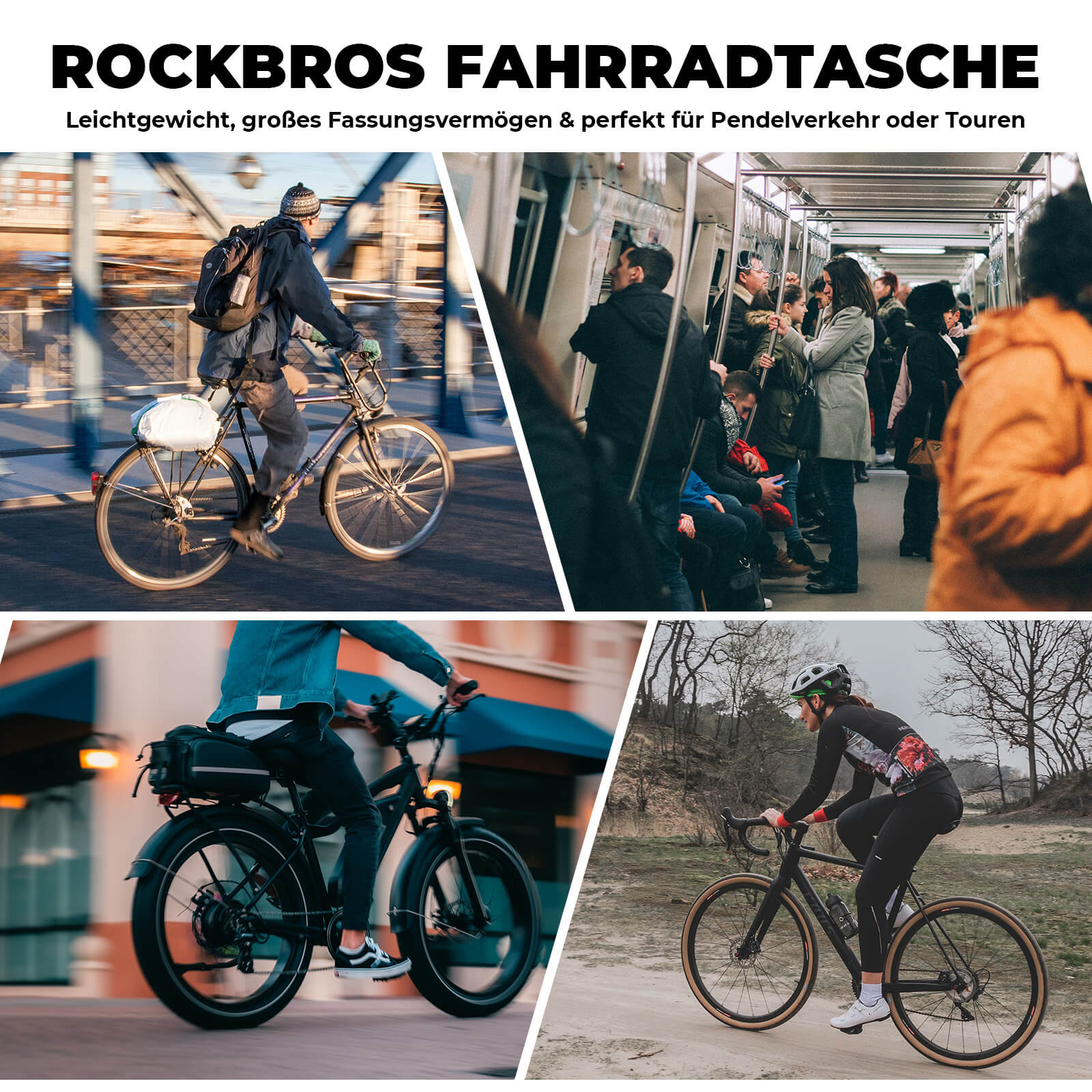 Faltbare Einteiler-Gepäckträgertasche für den Gepäckträger - Image 11