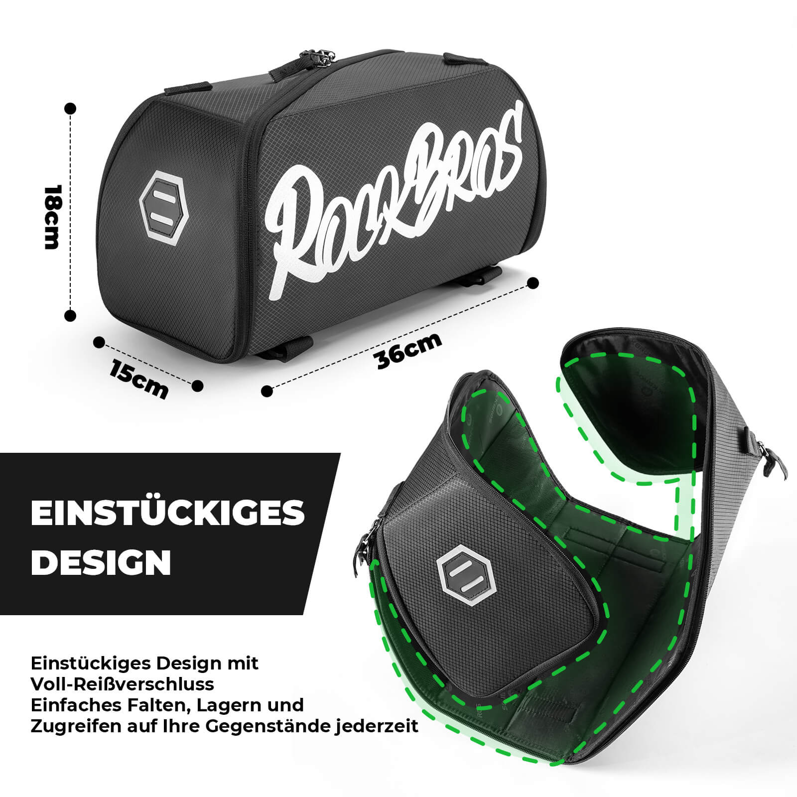 Faltbare Einteiler-Gepäckträgertasche für den Gepäckträger - Image 3