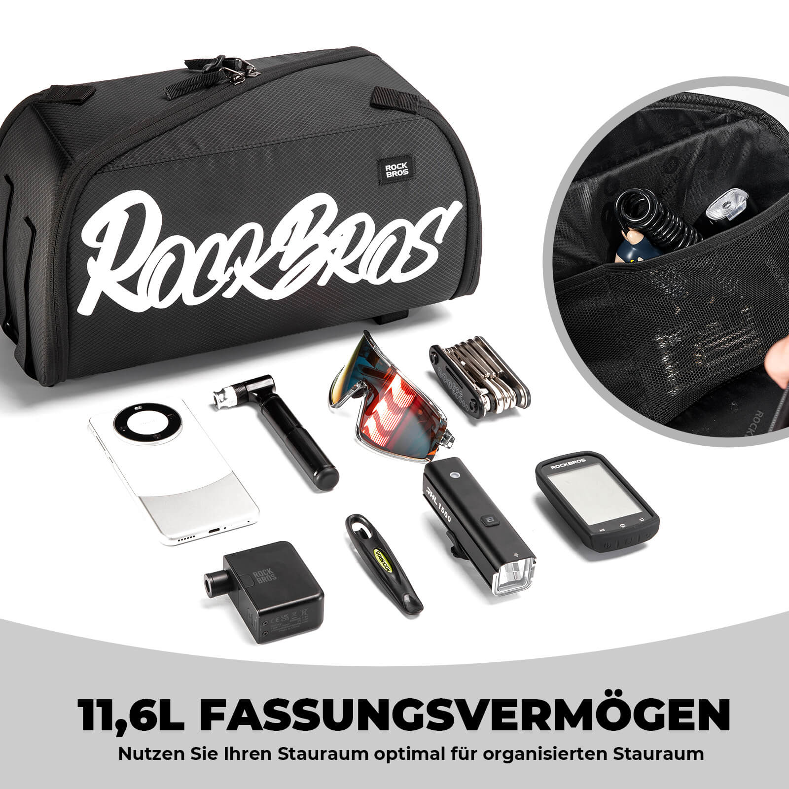Faltbare Einteiler-Gepäckträgertasche für den Gepäckträger - Image 5