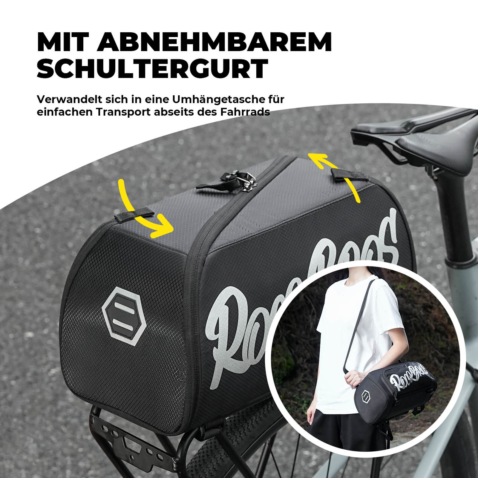 Faltbare Einteiler-Gepäckträgertasche für den Gepäckträger - Image 7