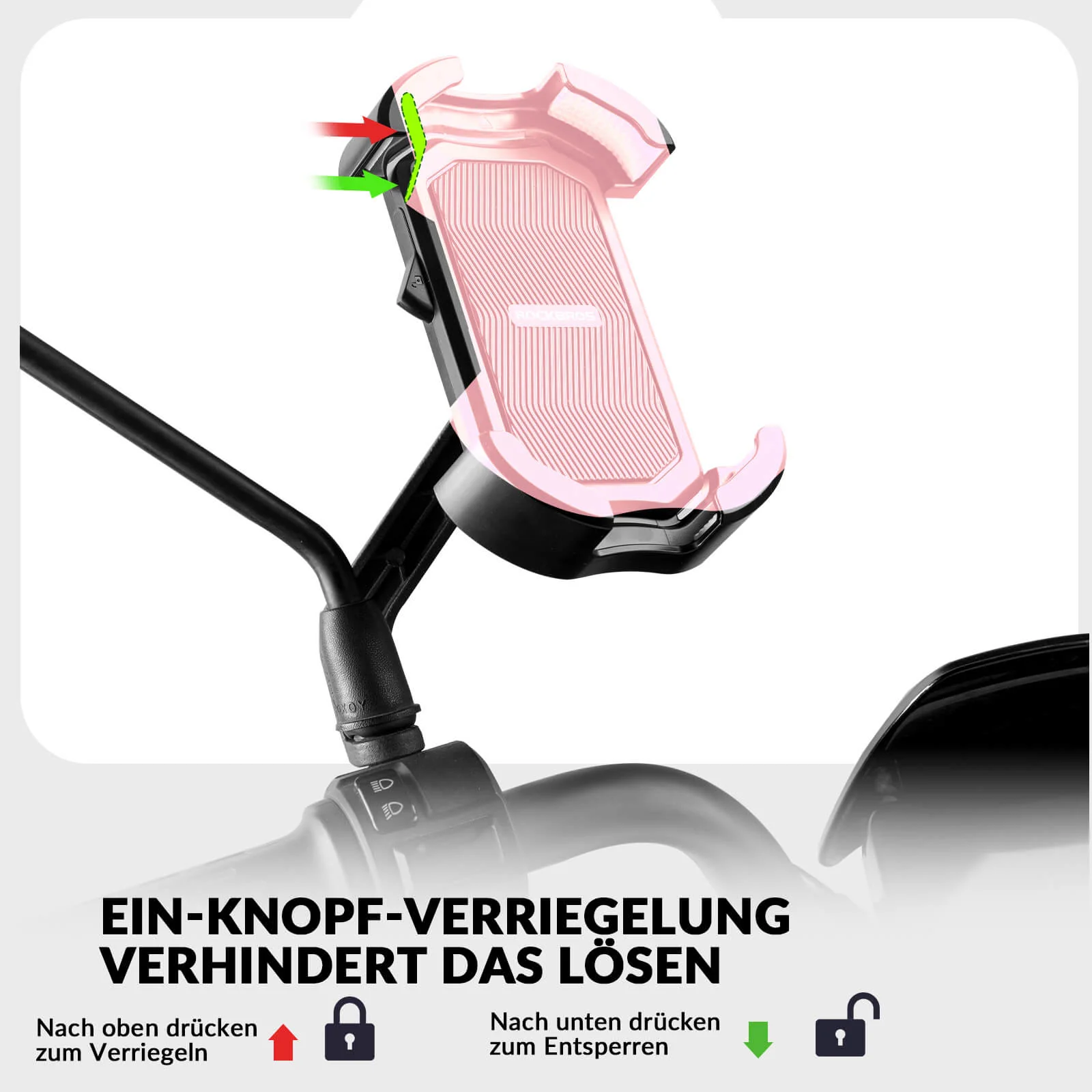 Handyhalterung Fahrrad Handyhalter Motorrad 360° Drehbar für 4,7-7,0 Zoll - Image 7