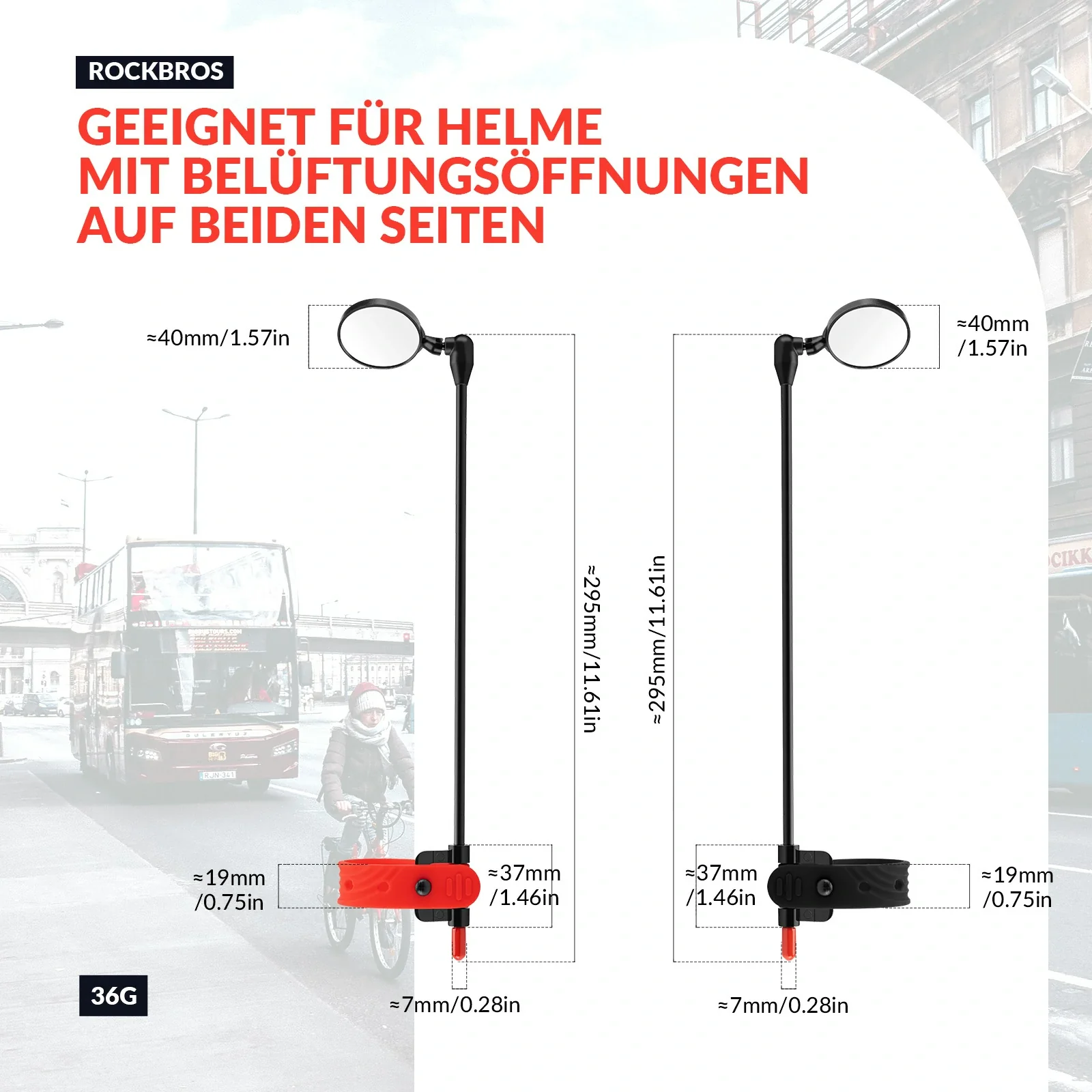 Helmspiegel, Fahrradspiegel für Helm 360 Grad Verstellbar - Image 3