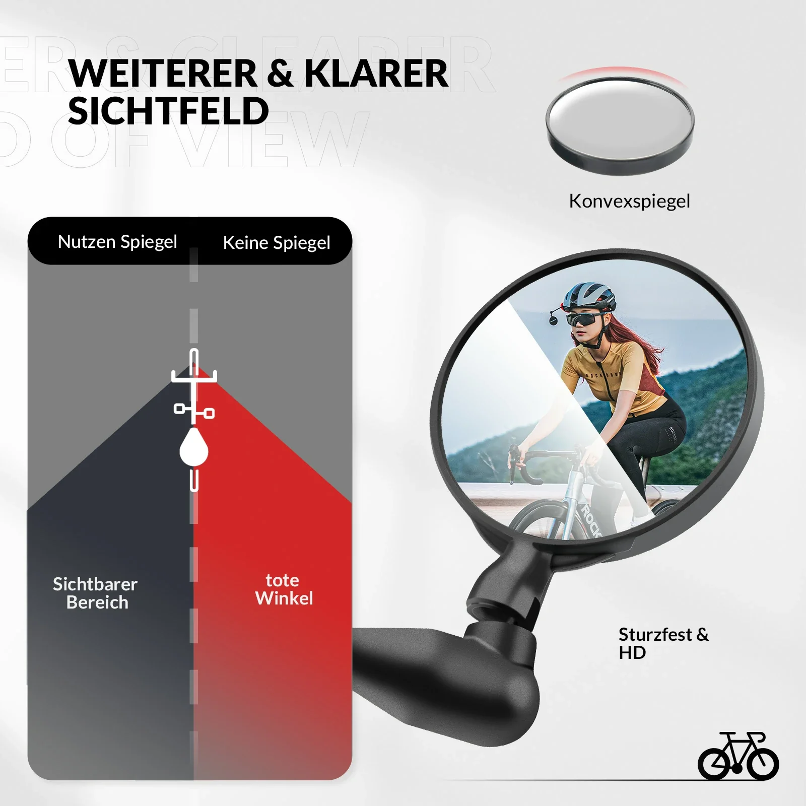Helmspiegel, Fahrradspiegel für Helm 360 Grad Verstellbar - Image 4