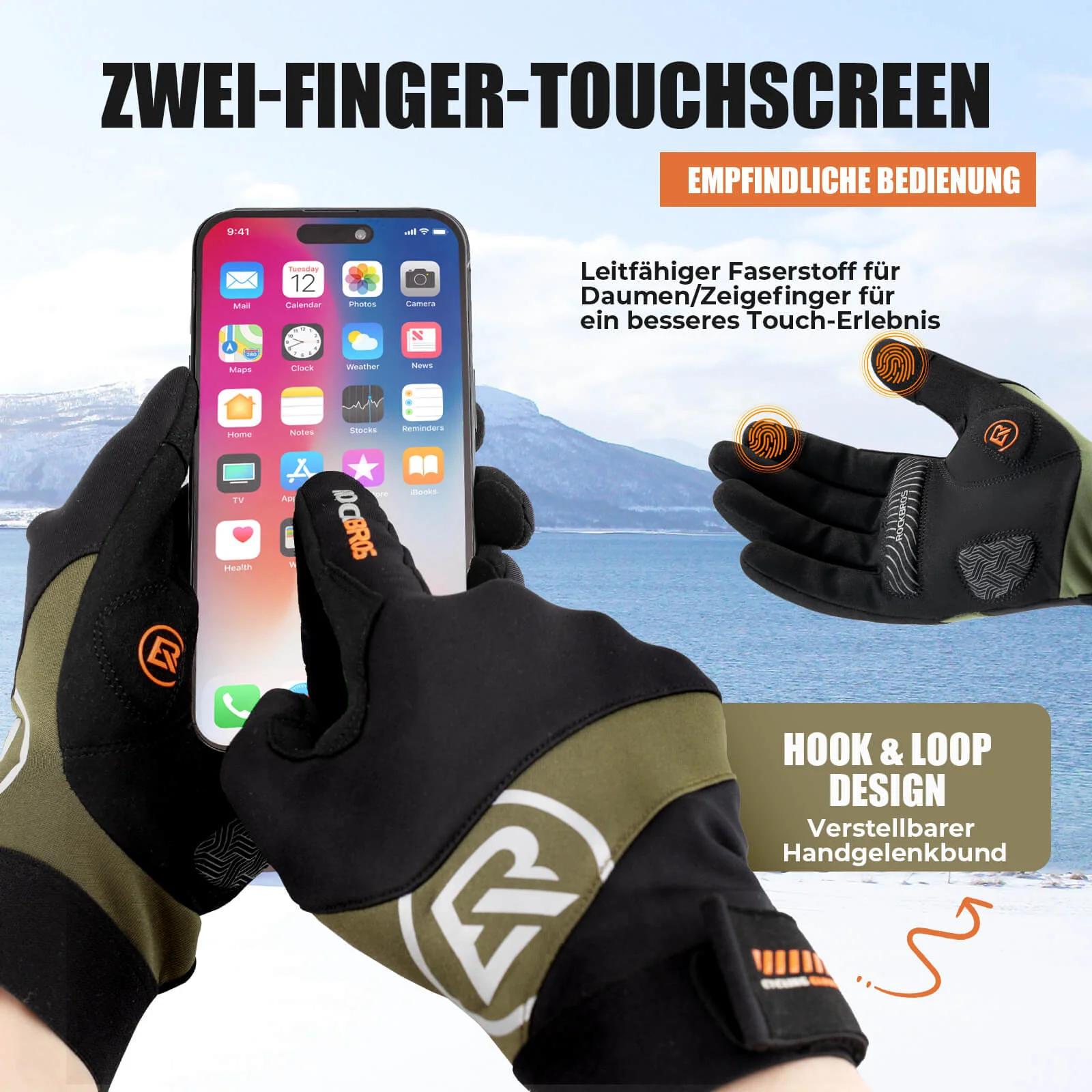 Herbst Fahrradhandschuhe Touchscreen-fähig - Image 5