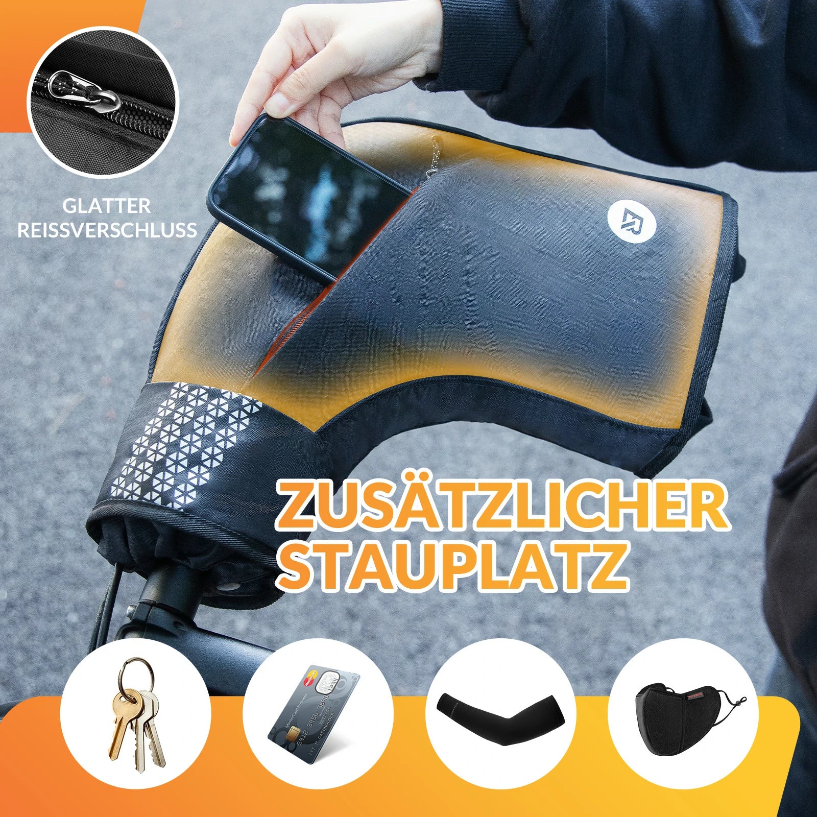 Lenkerstulpen Handschuhe Lenker Fahrrad Winter Thermo Warme Verdickte Wasserabweisende - Image 5