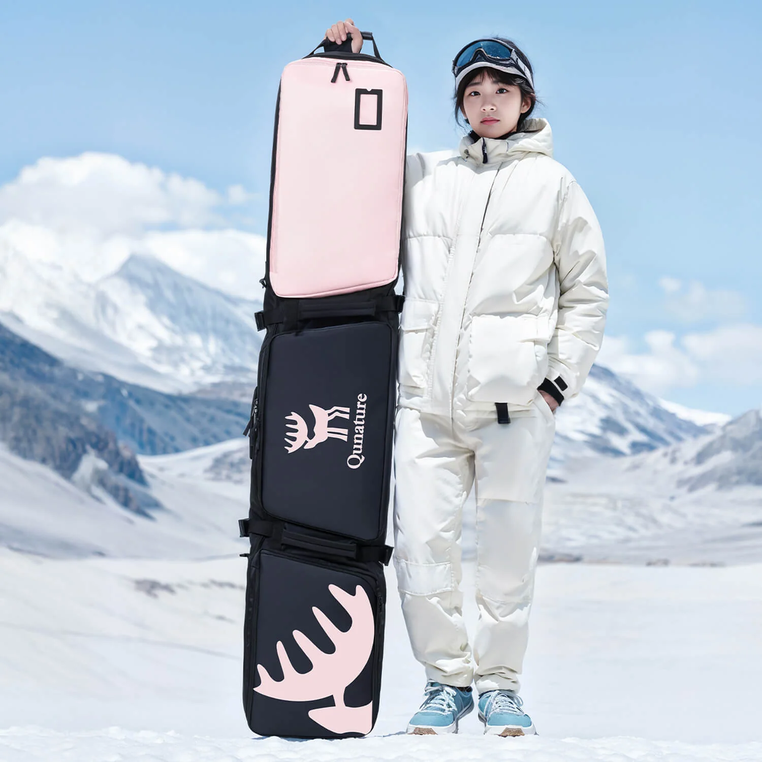 Qunature Ski- und Snowboardtasche mit Rollen für 140–162 cm Länge - Image 7