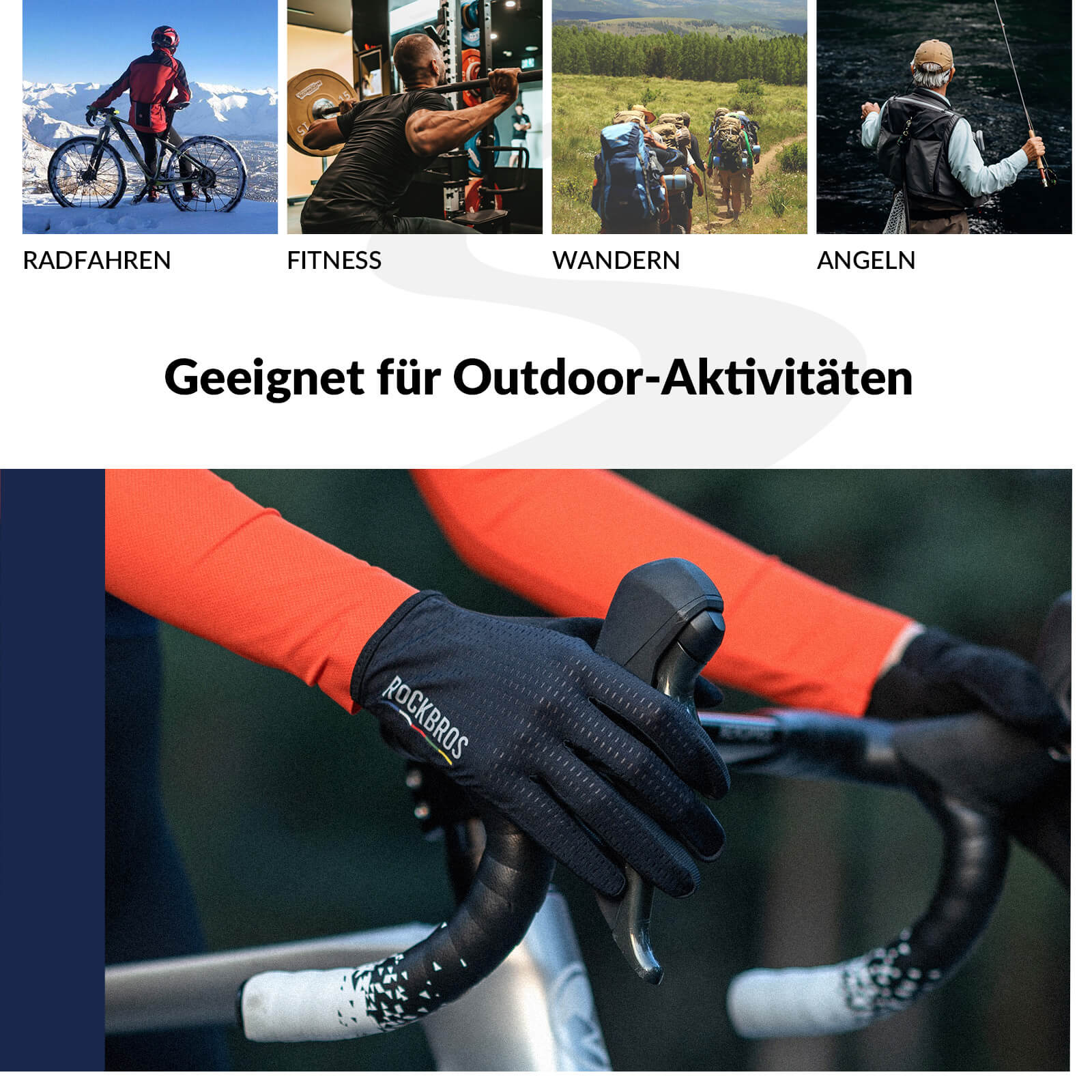 ROAD TO SKY Fahrradhandschuhe Atmungsaktiv mit Touchscreen Sommer/Frühling - Image 20