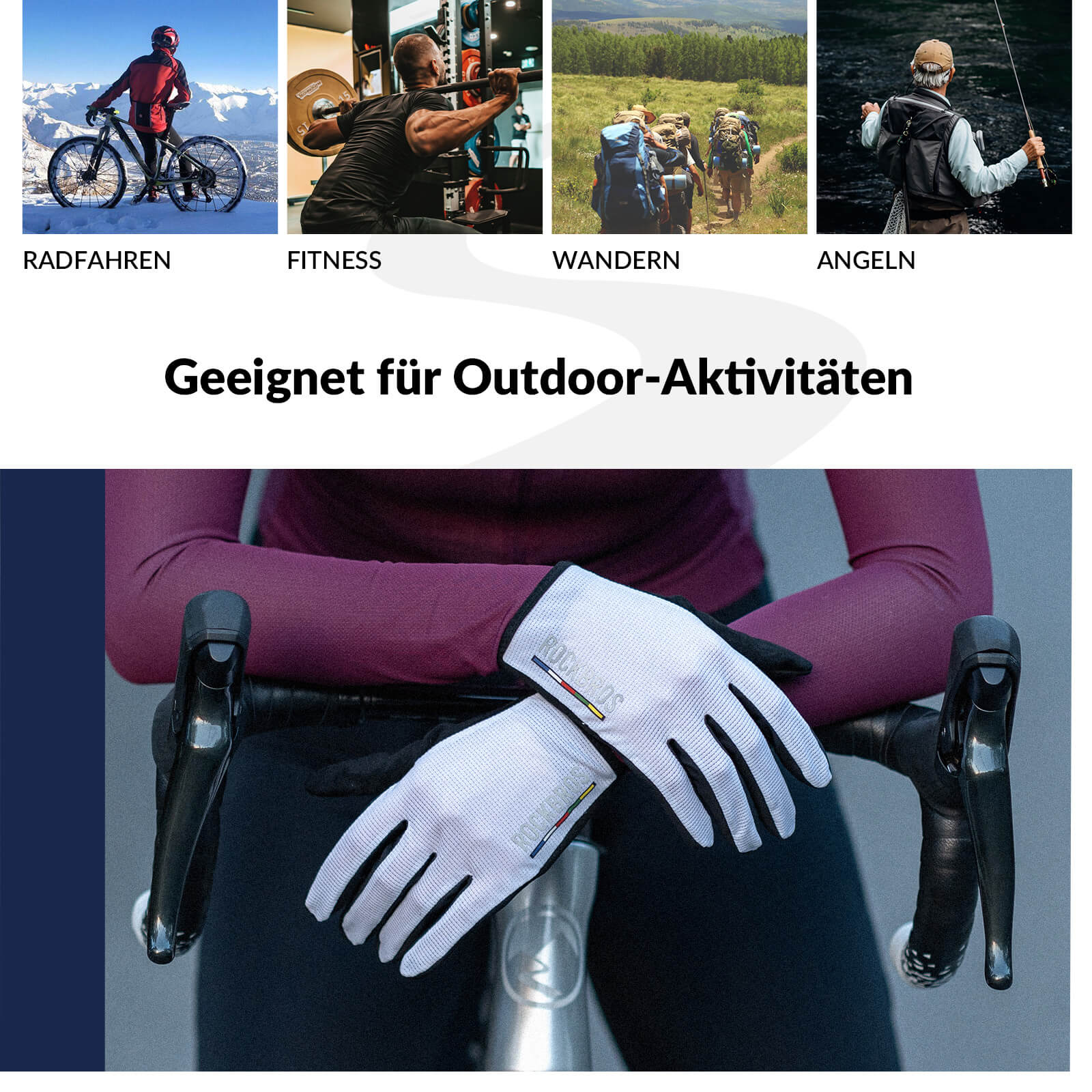 ROAD TO SKY Fahrradhandschuhe Atmungsaktiv mit Touchscreen Sommer/Frühling - Image 23