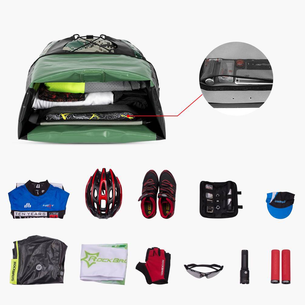ROCKBROS 100 % wasserdichte Transporttaschen mit Netztasche 27L - Image 12