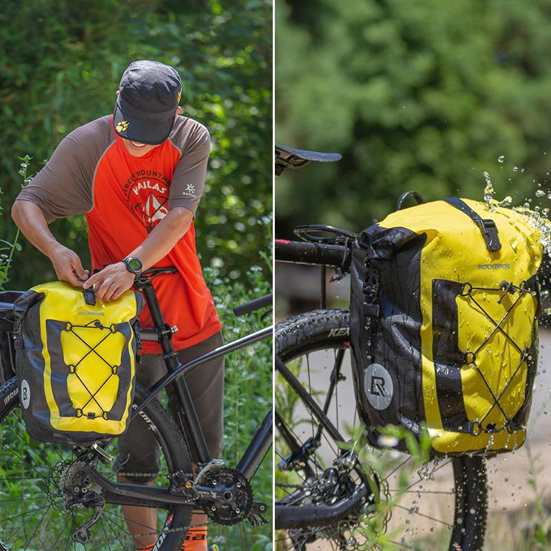 ROCKBROS 100 % wasserdichte Transporttaschen mit Netztasche 27L - Image 13