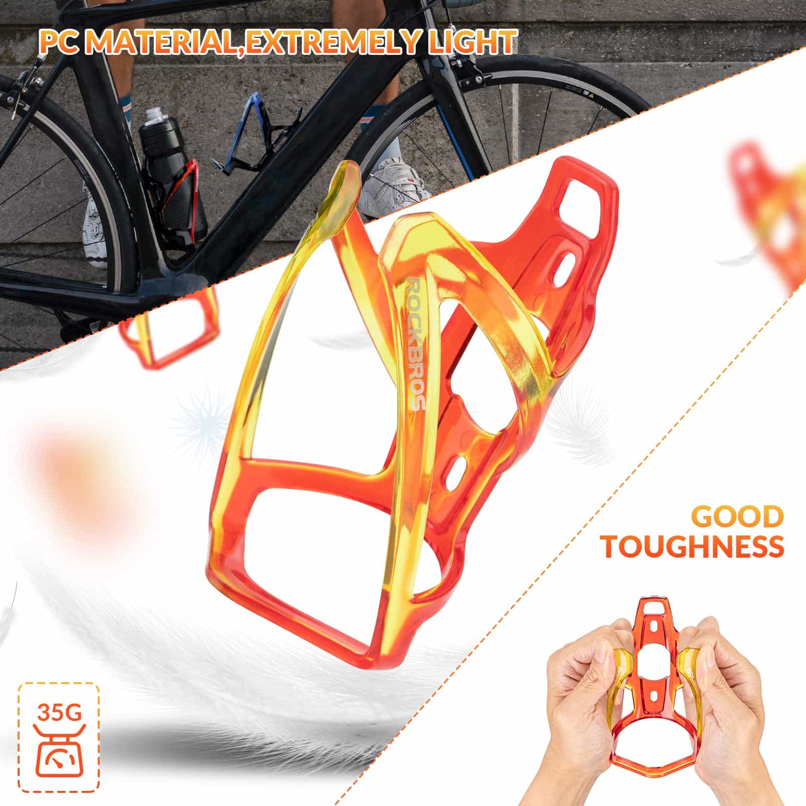 ROCKBROS 35g Leicht PC Fahrrad Flaschenhalter - Image 17