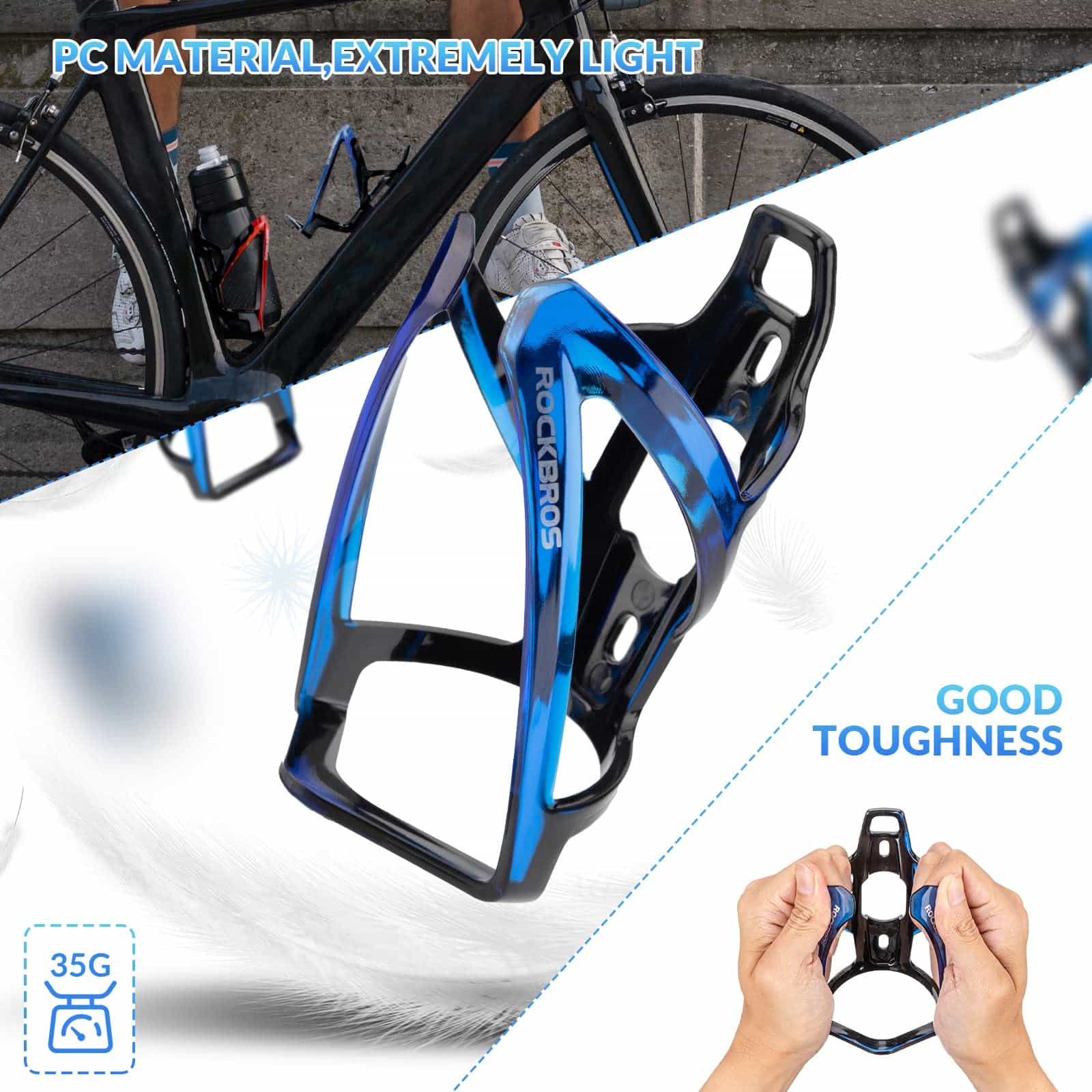 ROCKBROS 35g Leicht PC Fahrrad Flaschenhalter - Image 22