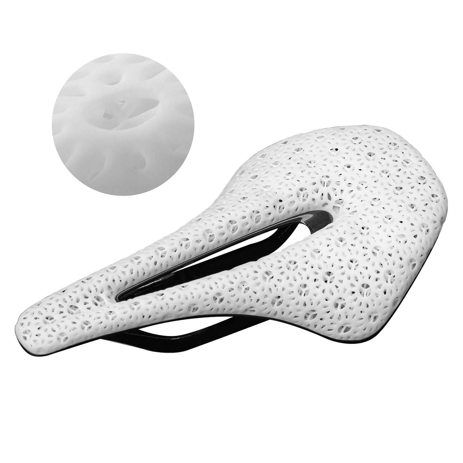 ROCKBROS 3D Druck Carbon Rennradsattel Ultraleicht Stoßdämpfender Ergonomischer - Image 6