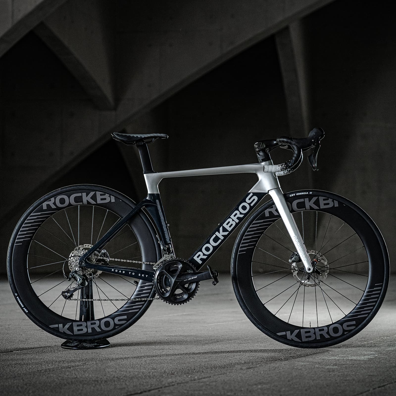 ROCKBROS 700C Carbon Laufradsatz 65mm Scheibenbremse Steckachse Laufrad Set für Rennrad - Image 3