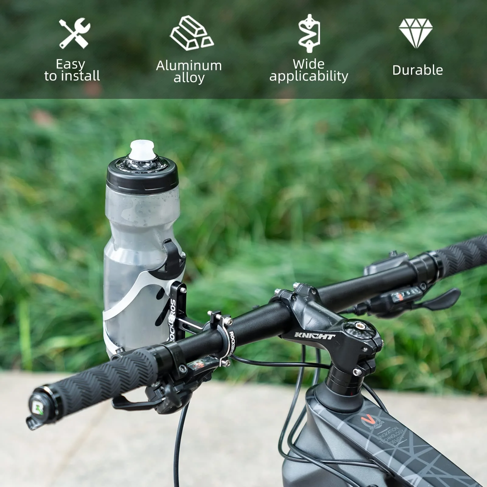 ROCKBROS Alu Universal Flaschenhalter Adapter für Fahrrad und Motorrad - Image 10