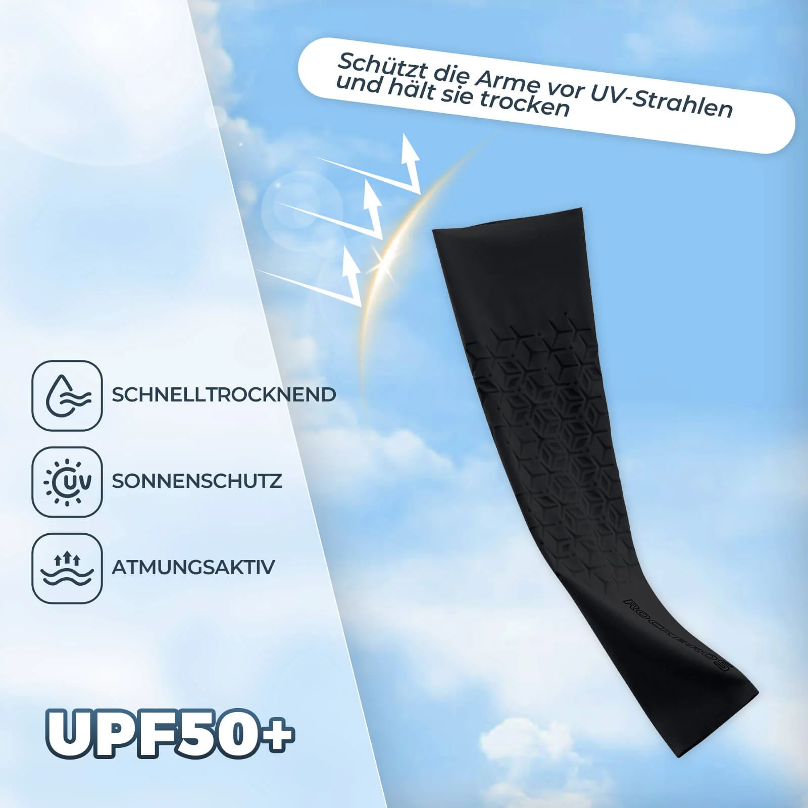 ROCKBROS Armlinge Arm Sleeve Sonnenschutz Kühles Gefühl Schnell Trocknend - Image 11