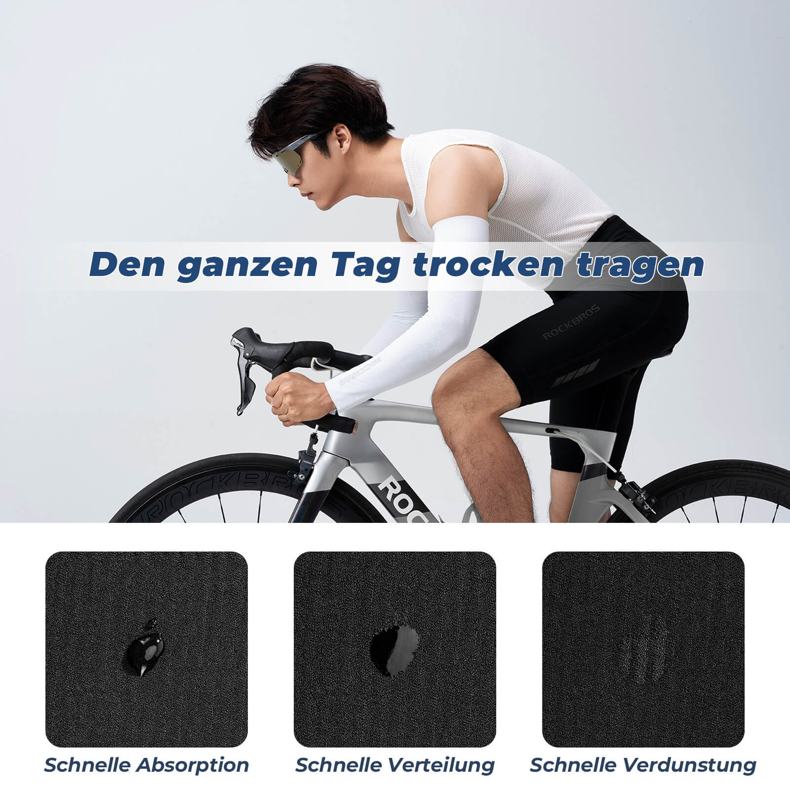 ROCKBROS Armlinge Arm Sleeve Sonnenschutz Kühles Gefühl Schnell Trocknend - Image 5