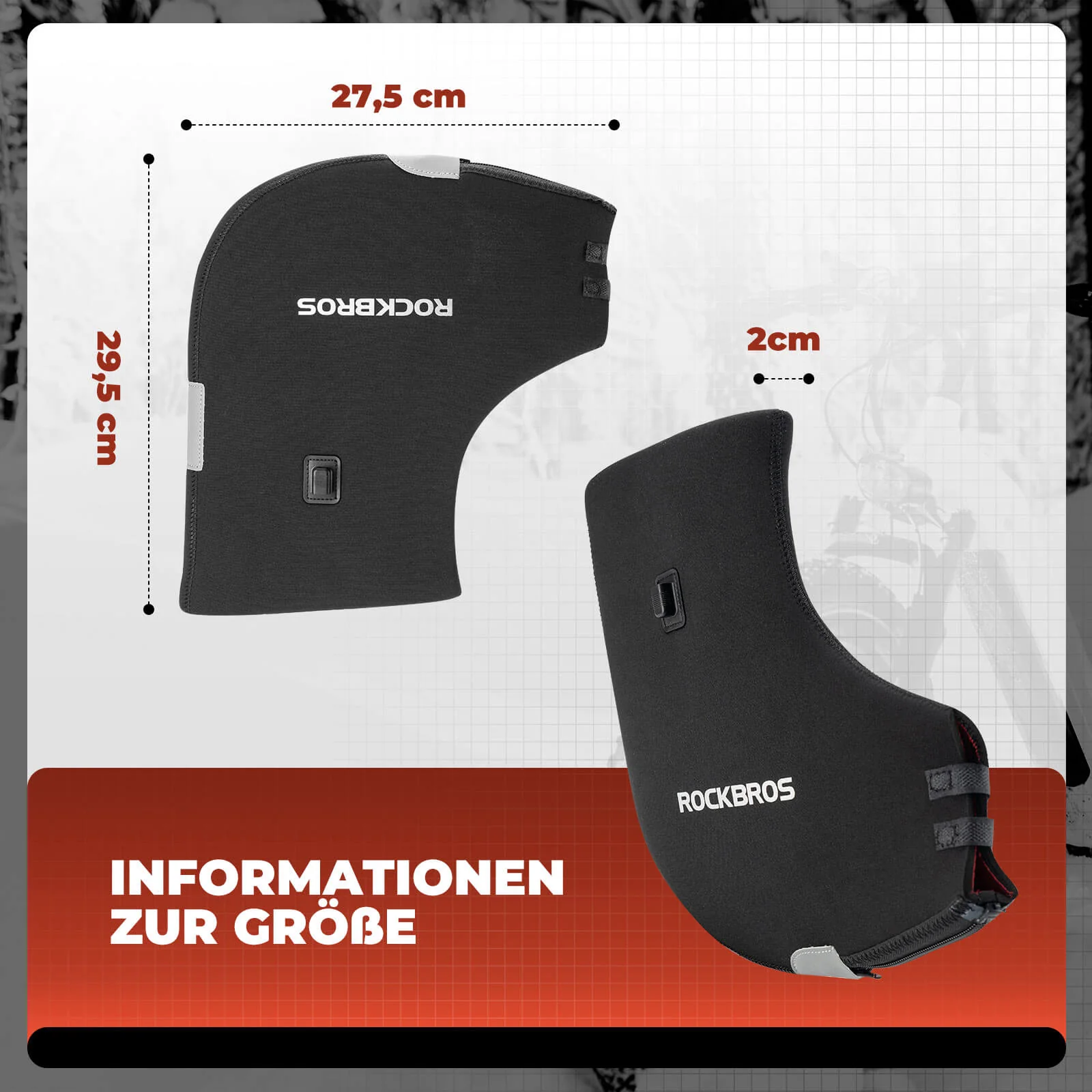 ROCKBROS Beheizte Wasserabweisend Fahrrad Lenkerstulpen - Wiederaufladbar - Image 6