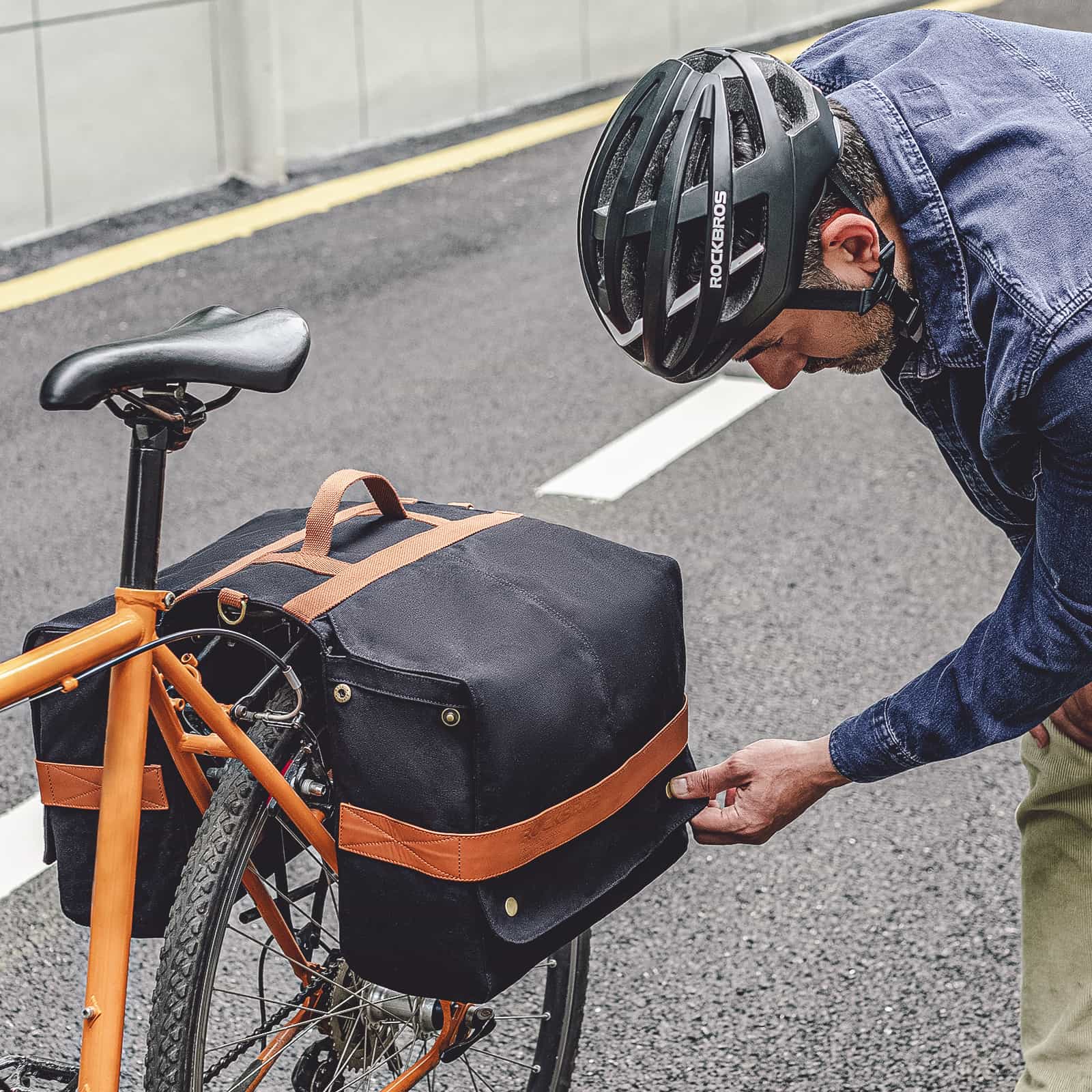 ROCKBROS Fahrrad Gepäckträgertasche mit Tragegriff 27L 3 Farbe - Image 12