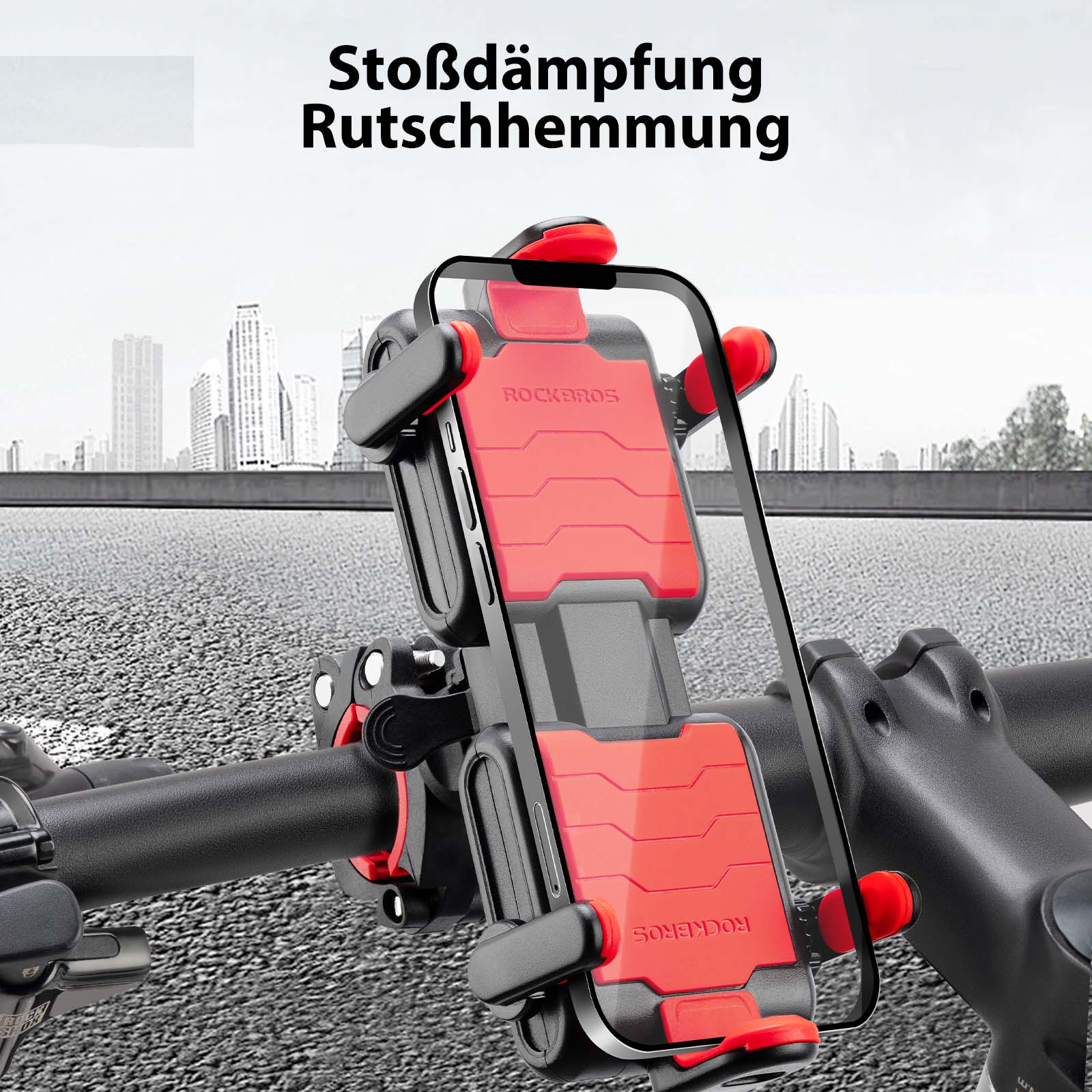ROCKBROS Fahrrad Handyhalterung 360°Drehbar Motorrad Halterung - Image 4
