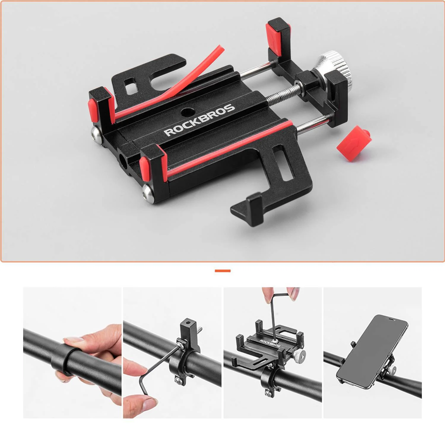 ROCKBROS Fahrrad Motorrad Handyhalterung mit 360 Rotation Clip - Image 10
