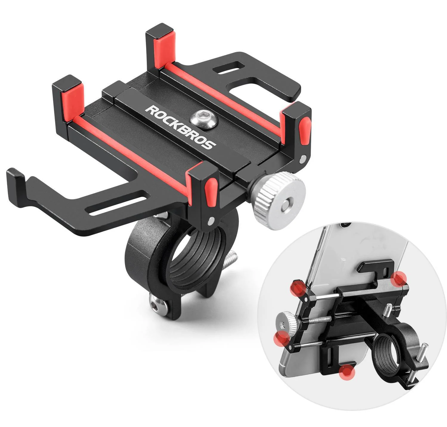 ROCKBROS Fahrrad Motorrad Handyhalterung mit 360 Rotation Clip - Image 11