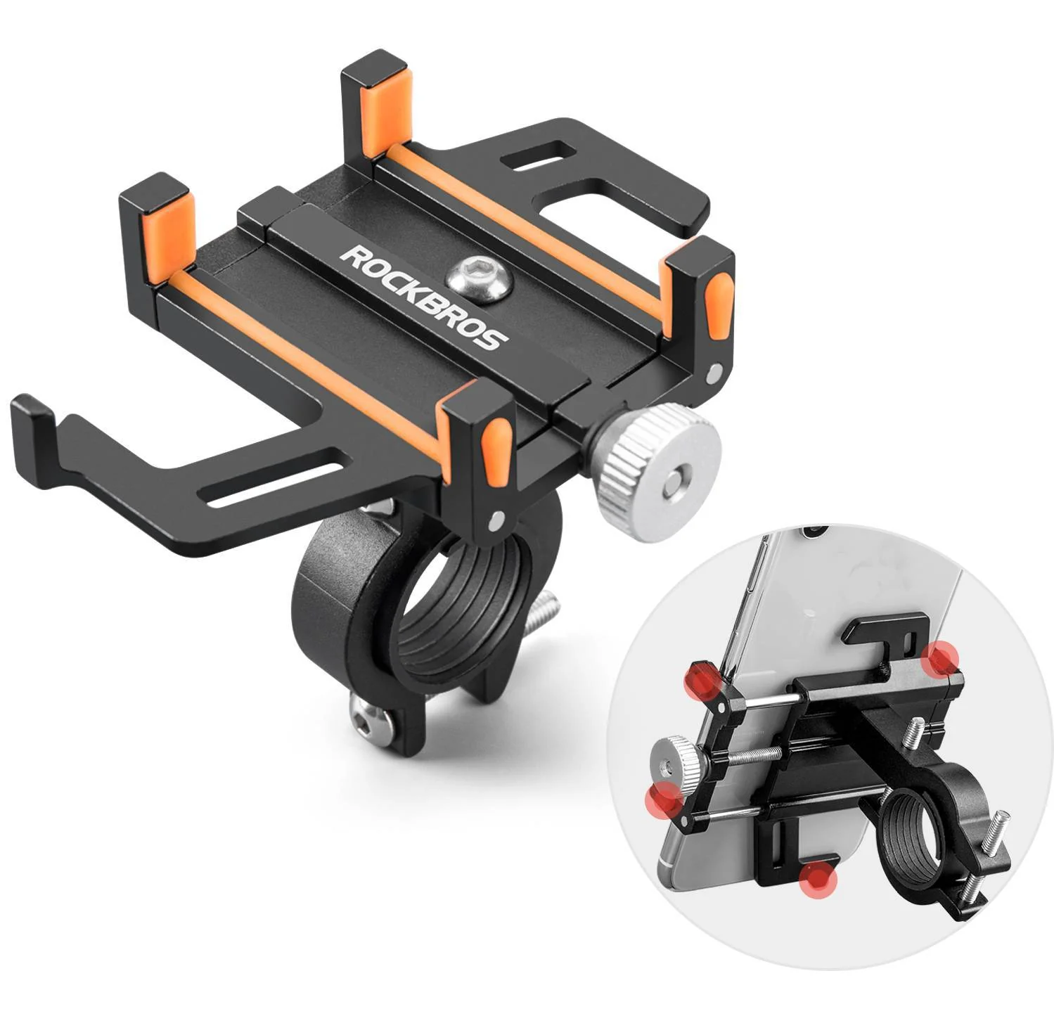 ROCKBROS Fahrrad Motorrad Handyhalterung mit 360 Rotation Clip - Image 7