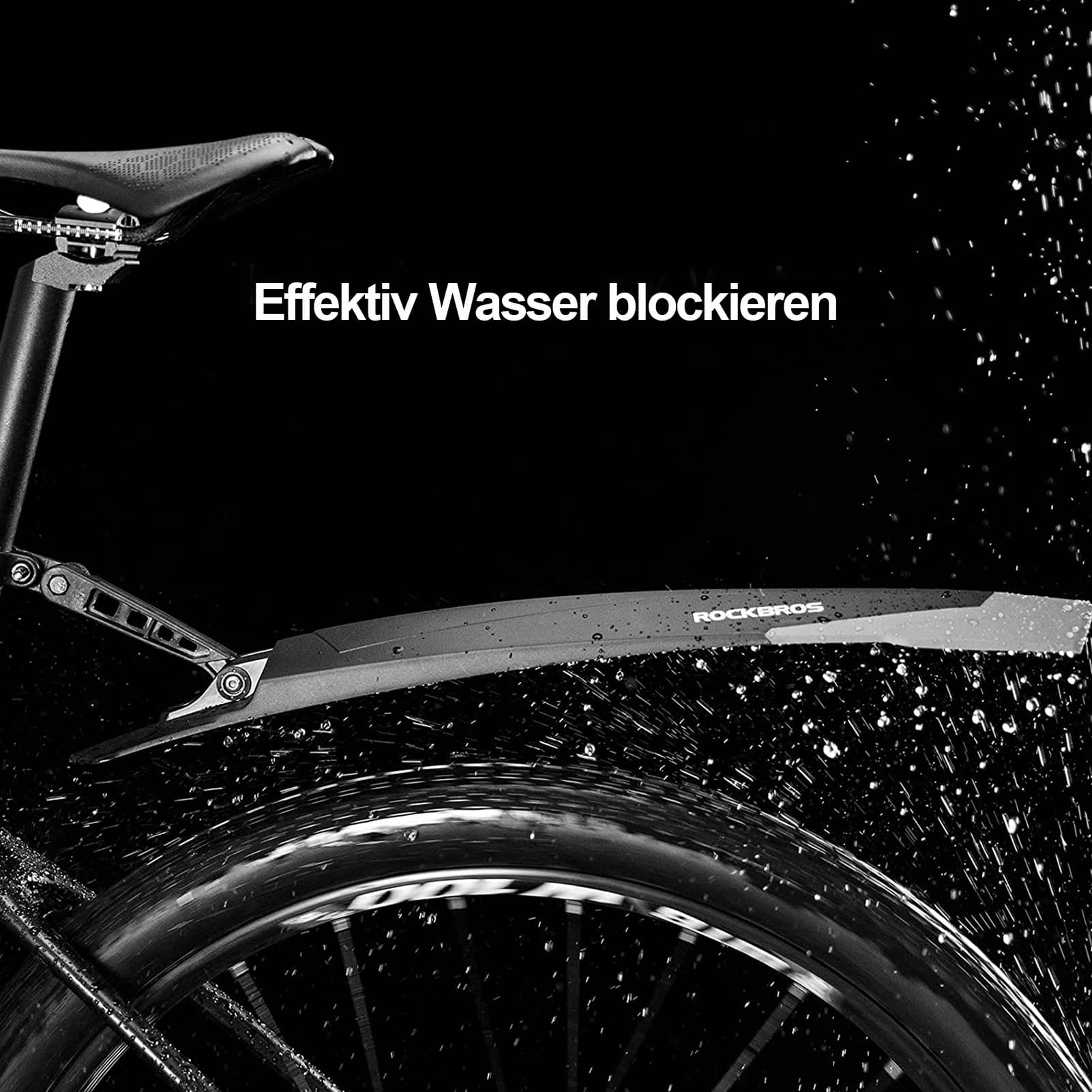 ROCKBROS Fahrrad Schutzblech Set MTB Spritzschutz aus PP und Gummi - Image 6