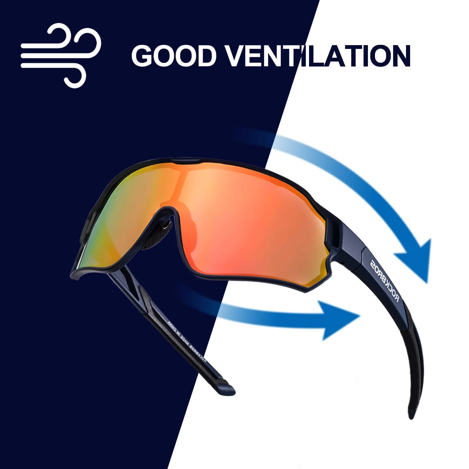 ROCKBROS Fahrradbrille Polarisierte Sportsbrille mit UV-Schutz - Image 6