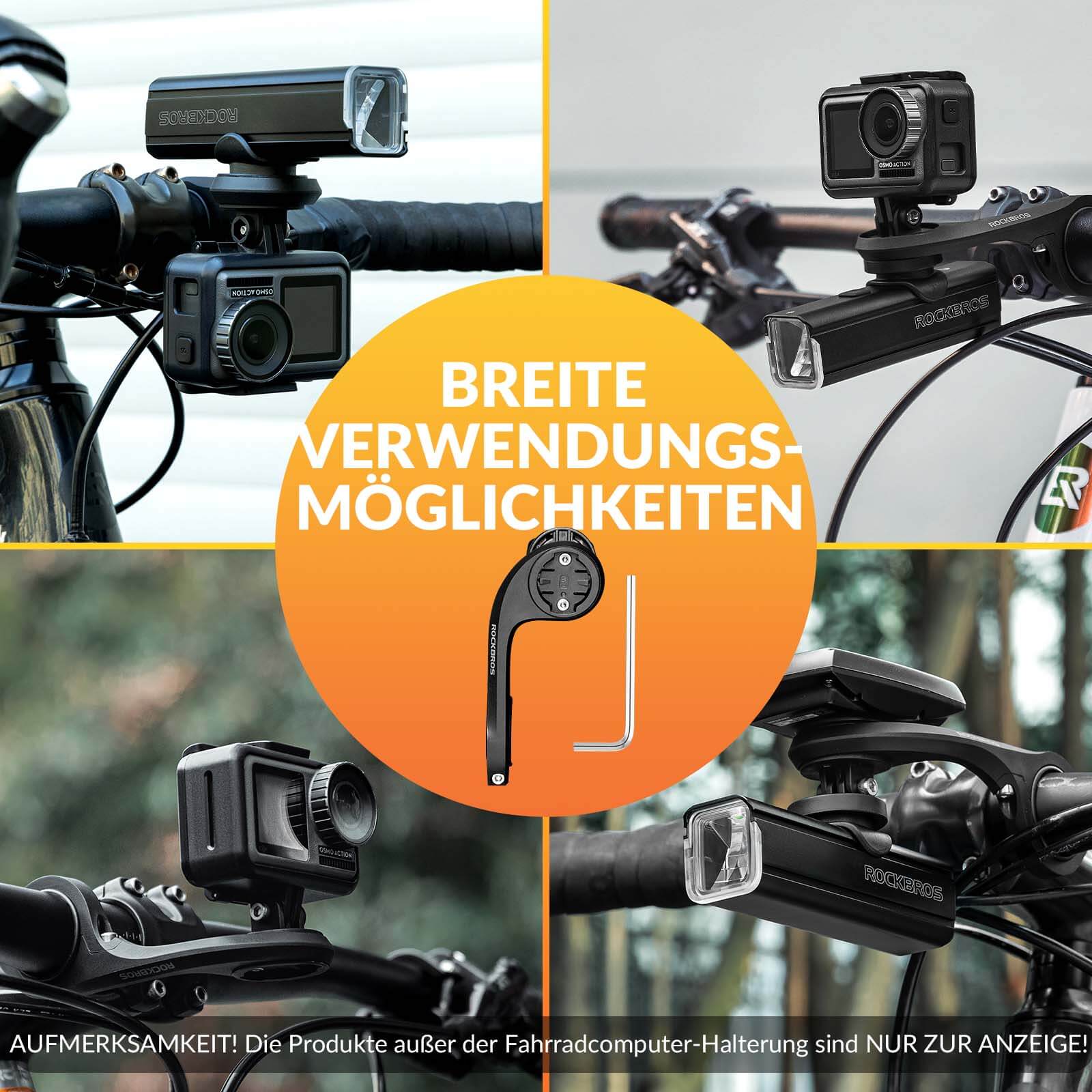 ROCKBROS Fahrradcomputer Halterung Kompatibel mit Garmin/iGPSPORT für Lenker 32-35mm - Image 7