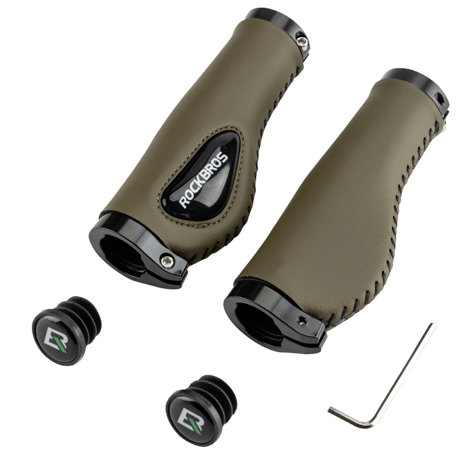 ROCKBROS Fahrradgriffe Ledergriffe für Lenker mit 22,2 mm Durchmesser - Image 17