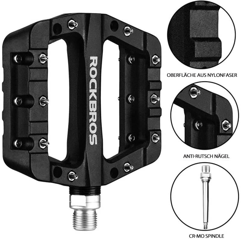 ROCKBROS Fahrradpedale 9/16 Zoll MTB Pedale mit 3 Bearing aus Nylon - Image 14