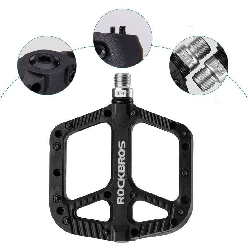 ROCKBROS Fahrradpedale Nylon Flat Pedale 9/16 Zoll mit 3 Bearing - Image 11