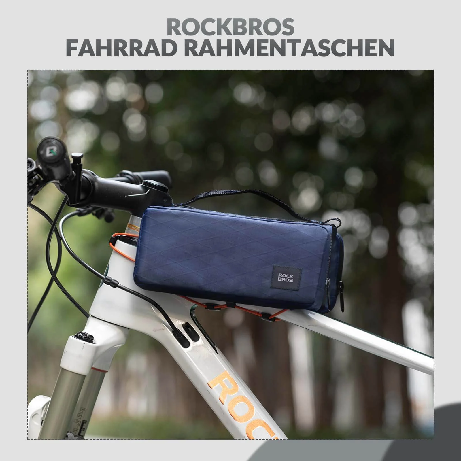 ROCKBROS Fahrradtasche Rahmentasche mit Schultergurt Oberrohrtasche - Image 10